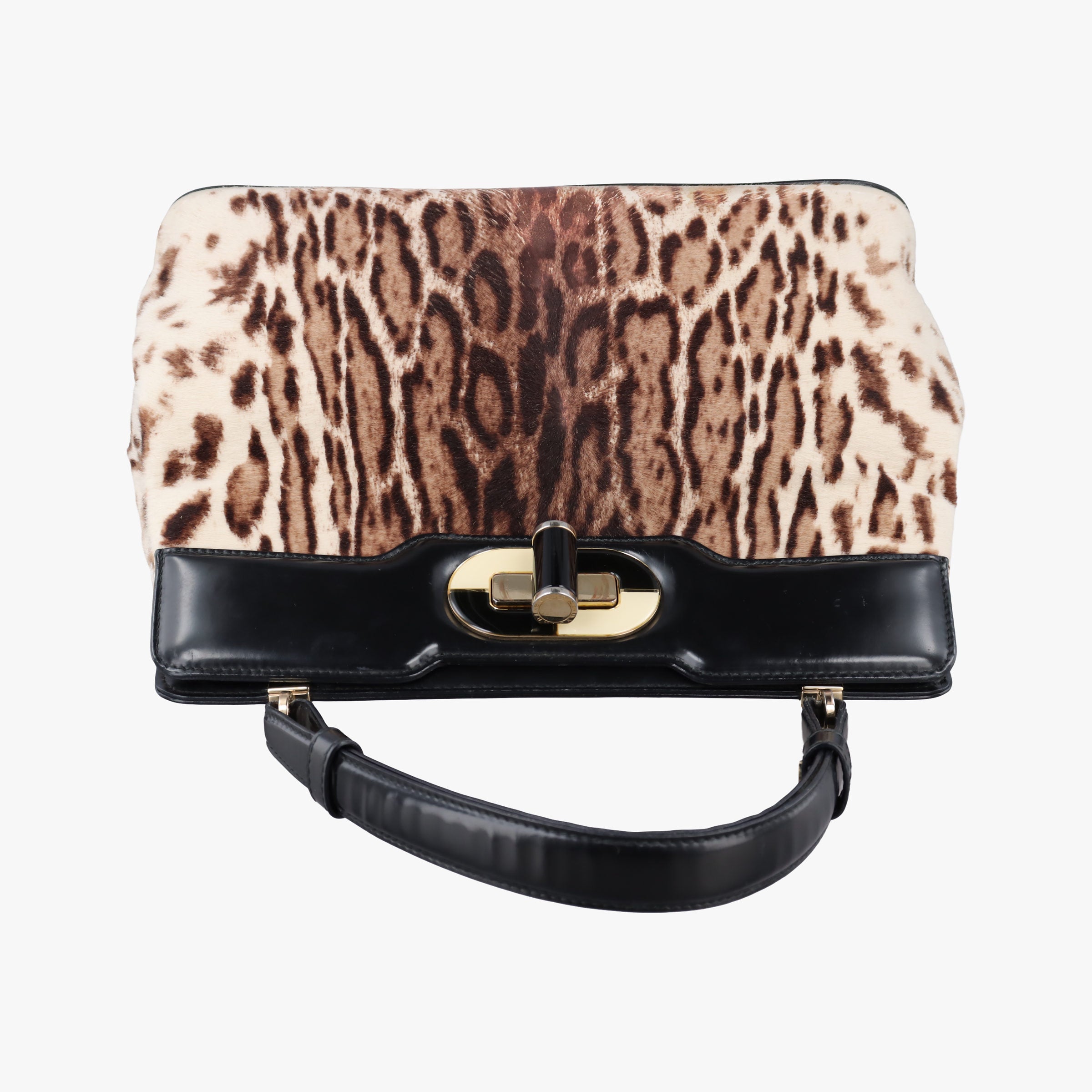 Leopard Print Brown Leather× Fur AX.G12.35146レオパード 豹柄 ブラウン レザー ×ファー AX.G12.35146