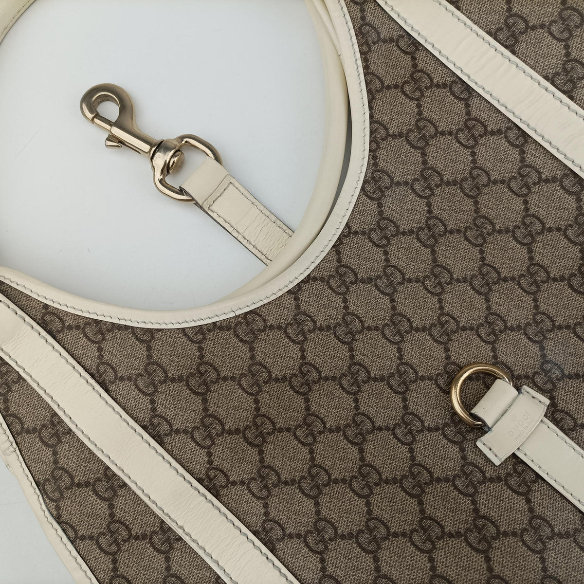 Jackie Brown×White PVC coated canvas×Leather 203494 A4131779ジャッキー ブラウン×ホワイト PVCコーティングキャンバス×レザー 203494 A4131779