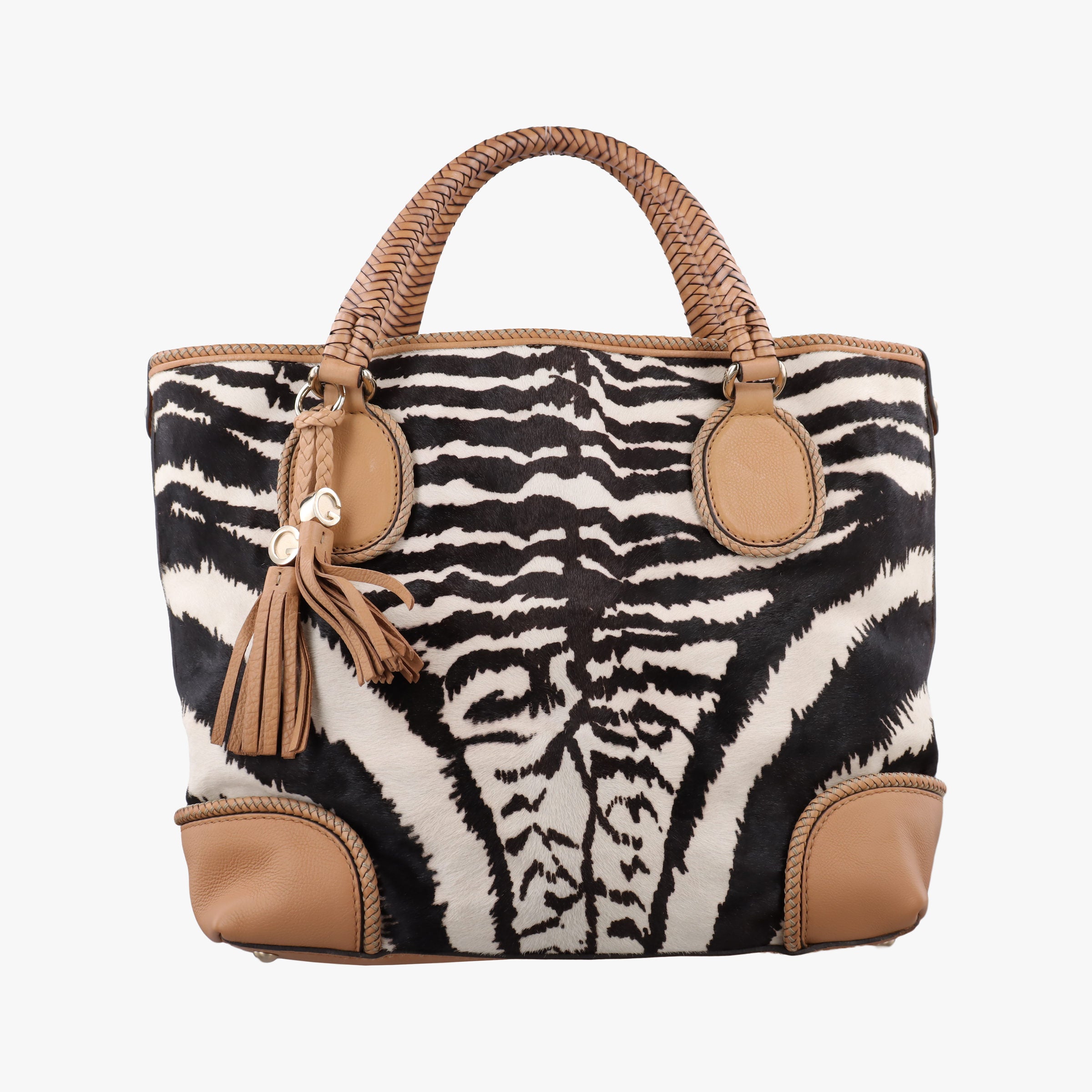 Zebra Printed Marrakech Black×White×Beige ponyhair×leather 257023 I010325295ゼブラプリントマラケシュ ブラック×ホワイト×ベージュ ハラコ×レザー 257023 I010325295