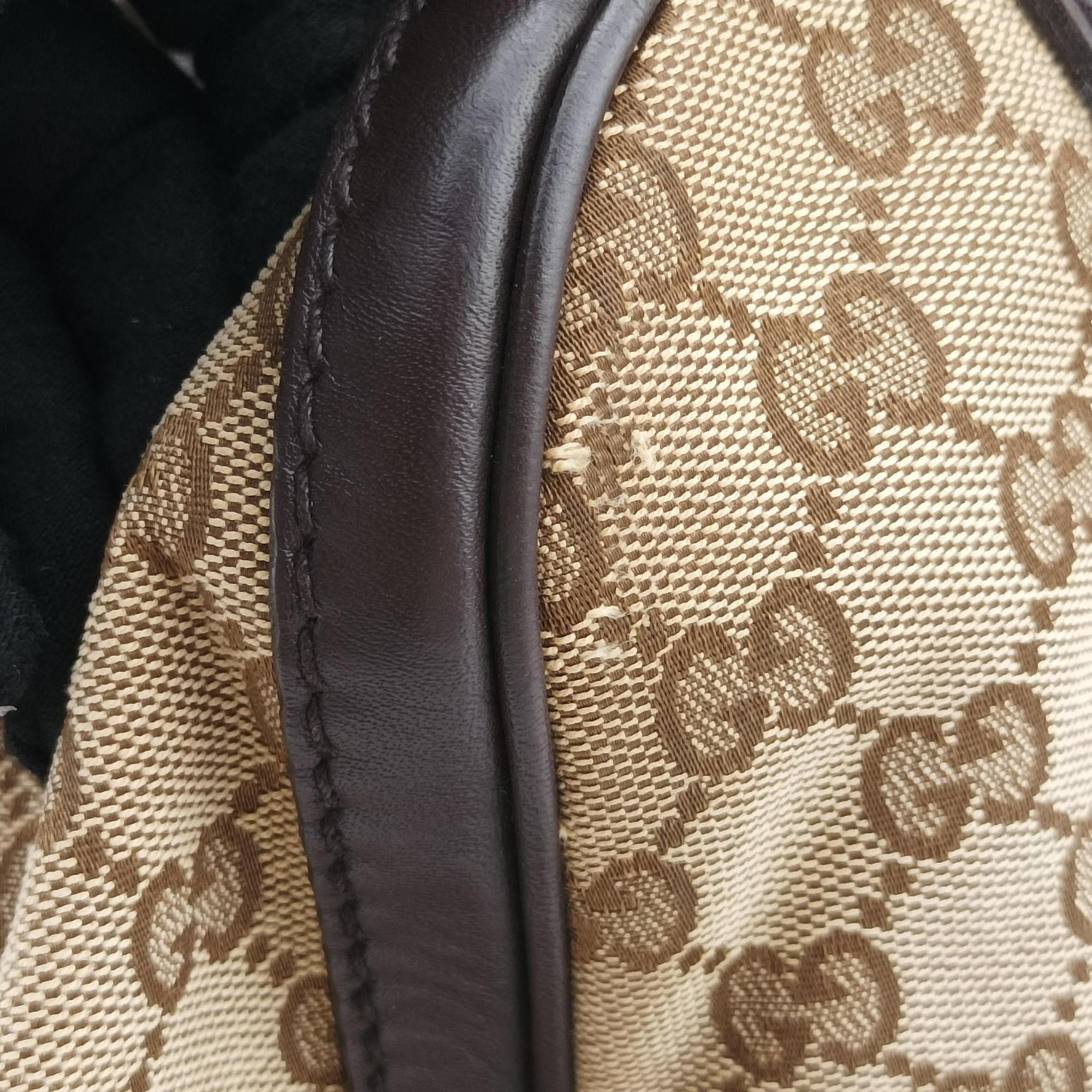 Sherry Line Brown×Beige×Red×Green canvas×leather 247205 Lot number unknownシェリーライン ブラウン×ベージュ×レッド×グリーン キャンバス×レザー 247205 製番不明