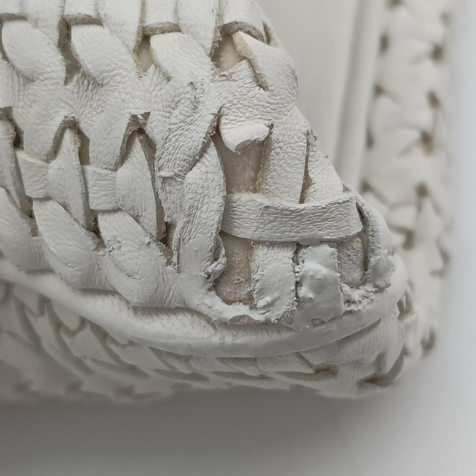 Soft Lady Dior Canage INTRECCIATO Tote White lambskin 01-RU-0048ソフト レディディオール カナージュ イントレチャート トート ホワイト ラムスキン 01-RU-0048