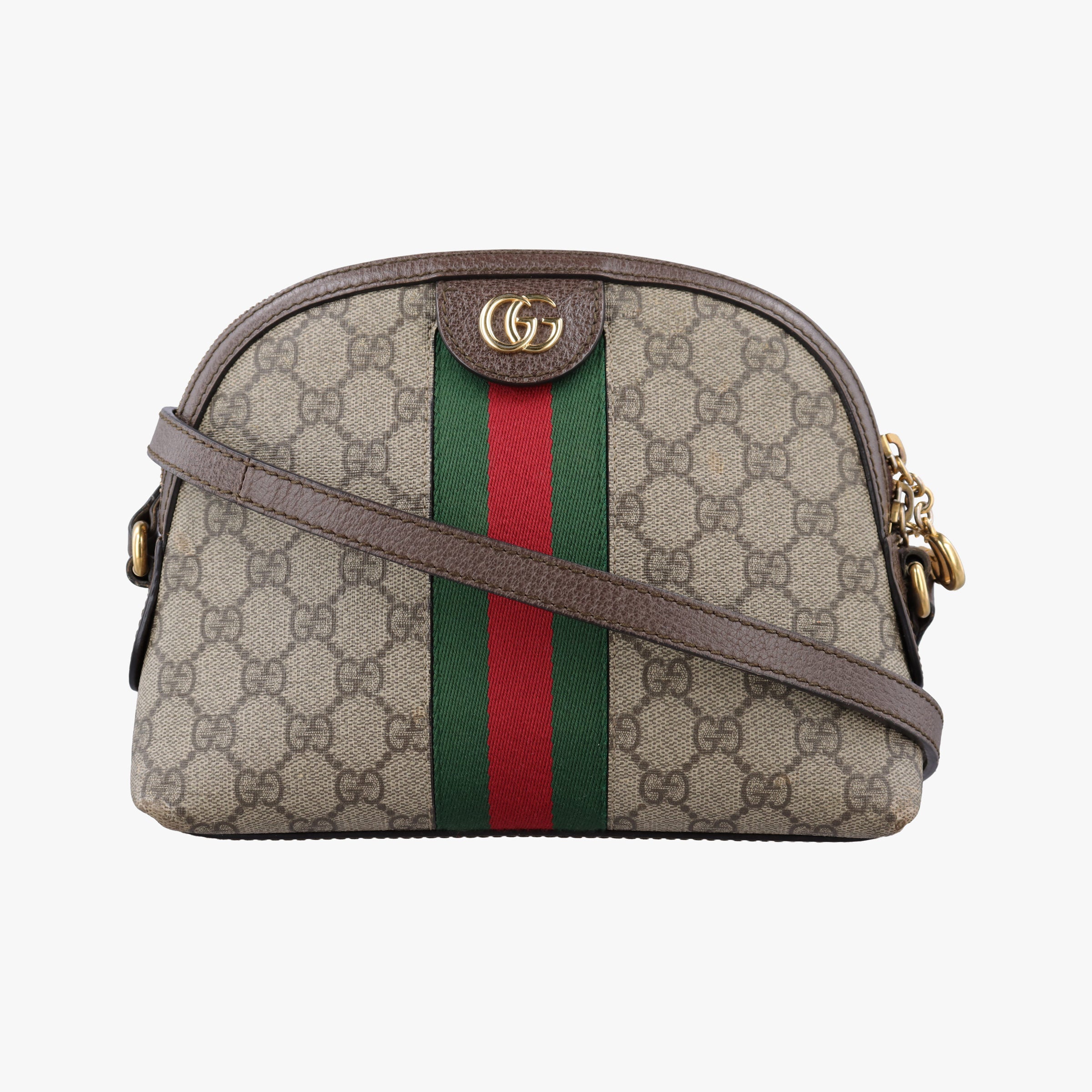 Ophidia brown×red×green PVC coated canvas×Leather 499621 E024005782オフィディア ブラウン×レッド×グリーン PVCコーティングキャンバス×レザー 499621 E024005782