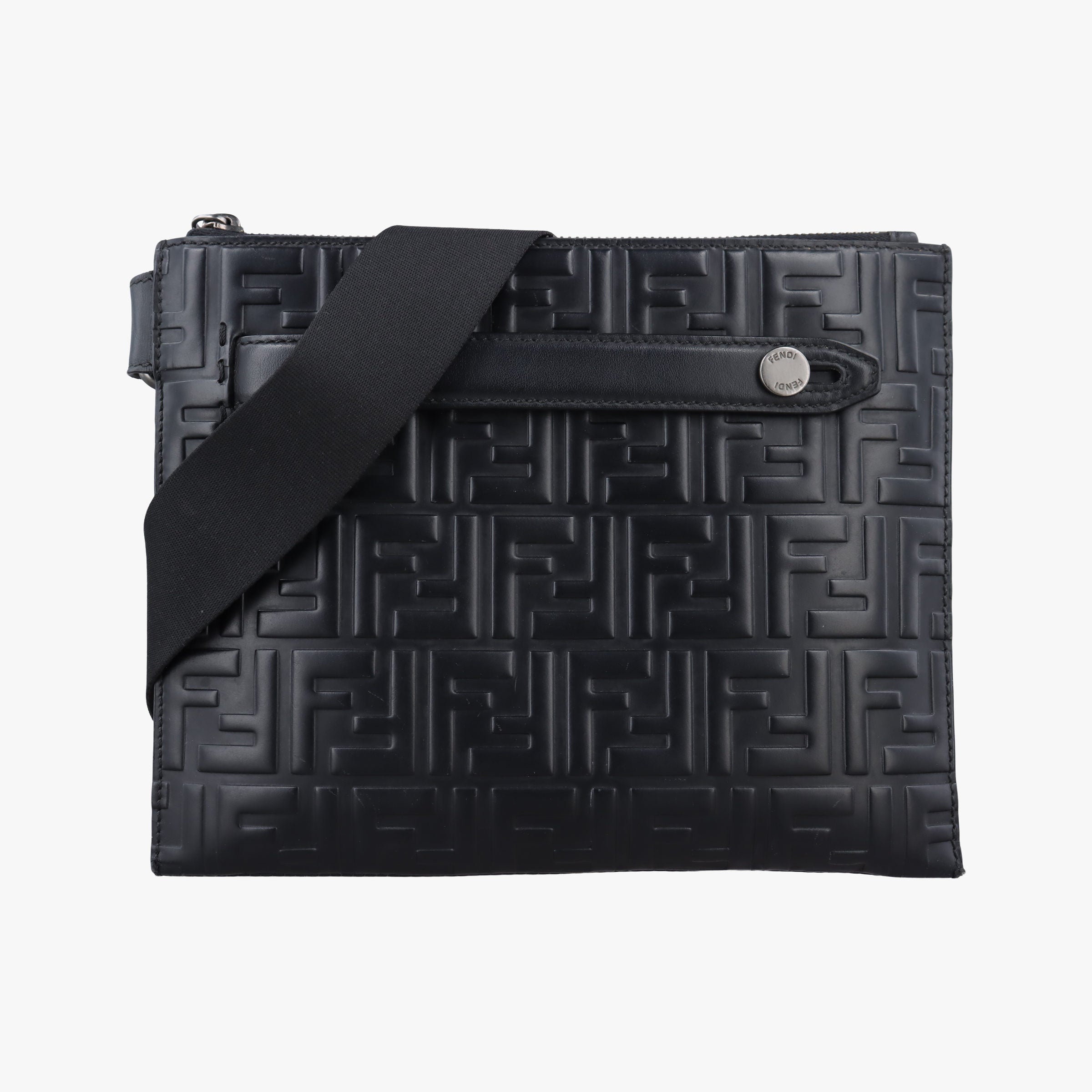 Zucca Print Black Leather 7VA437 7VA437 A4K5 189.0189ズッカ柄 ブラック レザー 7VA437 7VA437 A4K5 189.0189