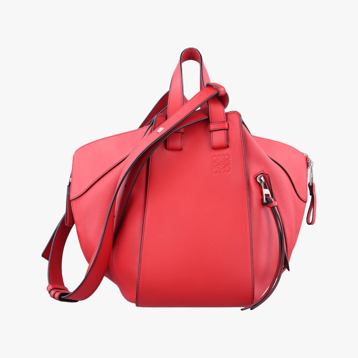 Pre-owned Loewe Hammock Red Leather shoulderbag | stylenewstar