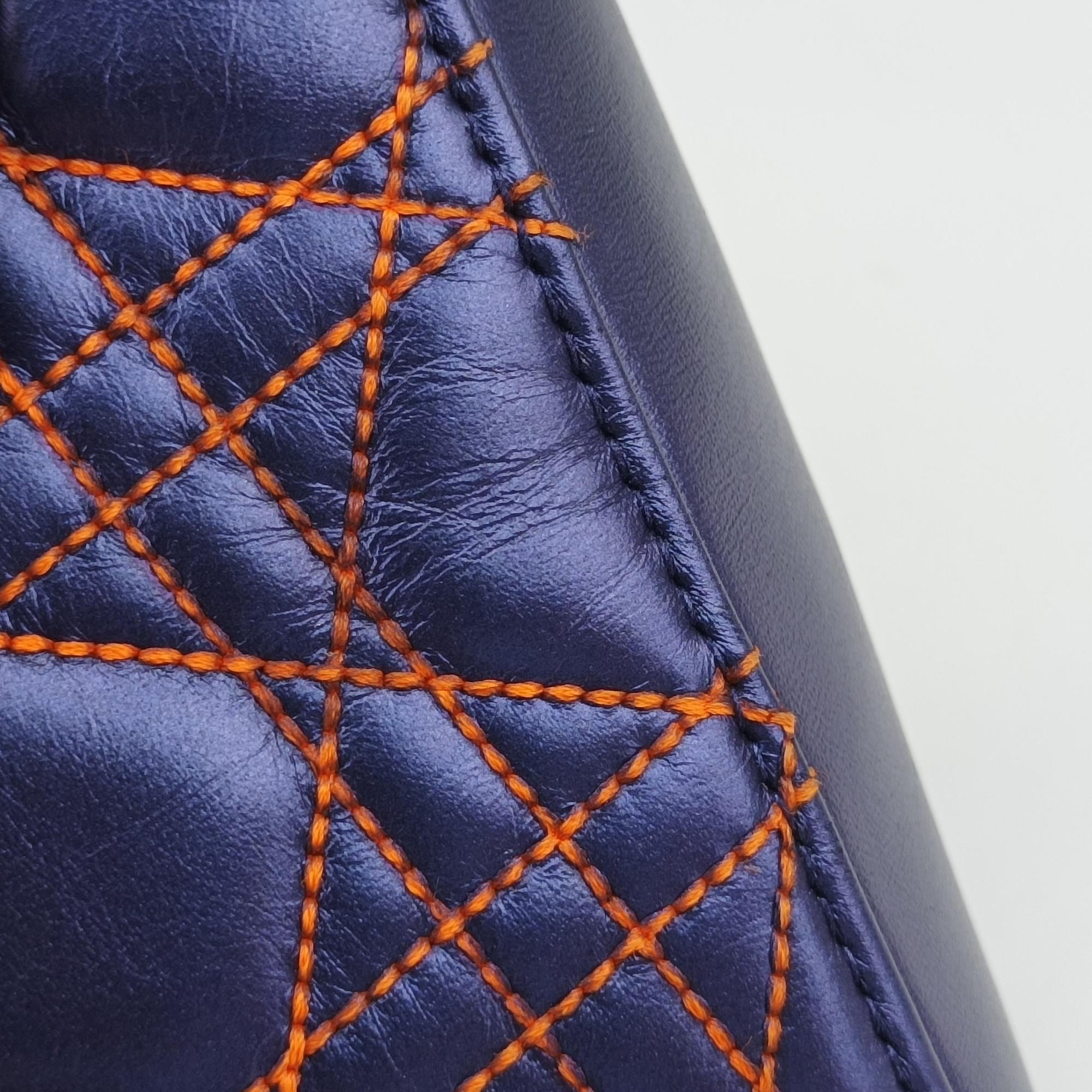 Lady Dior Purple×Orange×Brown Lambskin 15-BO-1121レディディオール パープル×オレンジ×ブラウン ラムスキン 15-BO-1121