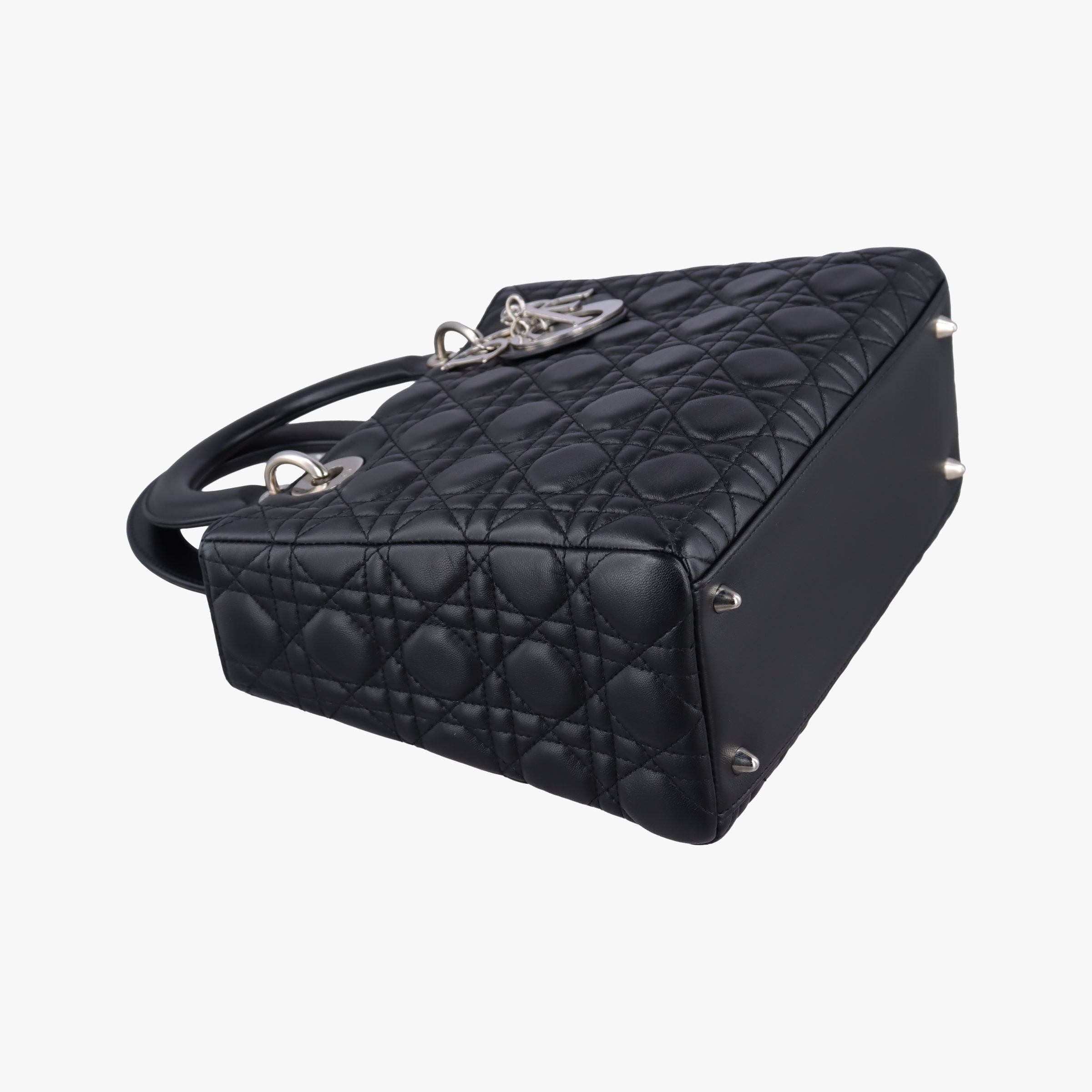 Lady Dior Black lambskin 08-MA-1120レディディオール ブラック ラムスキン 08-MA-1120