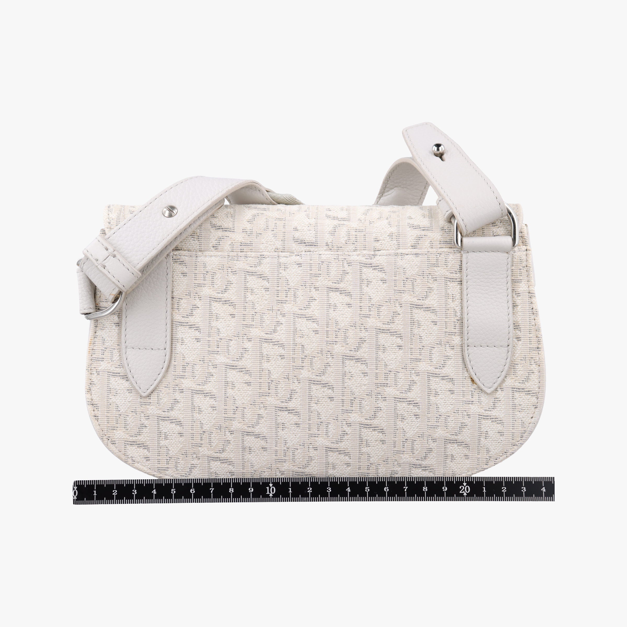 Saddle White Jacquard × Leather 19-BO-1109サドルバッグ ホワイト ジャガード×レザー 19-BO-1109