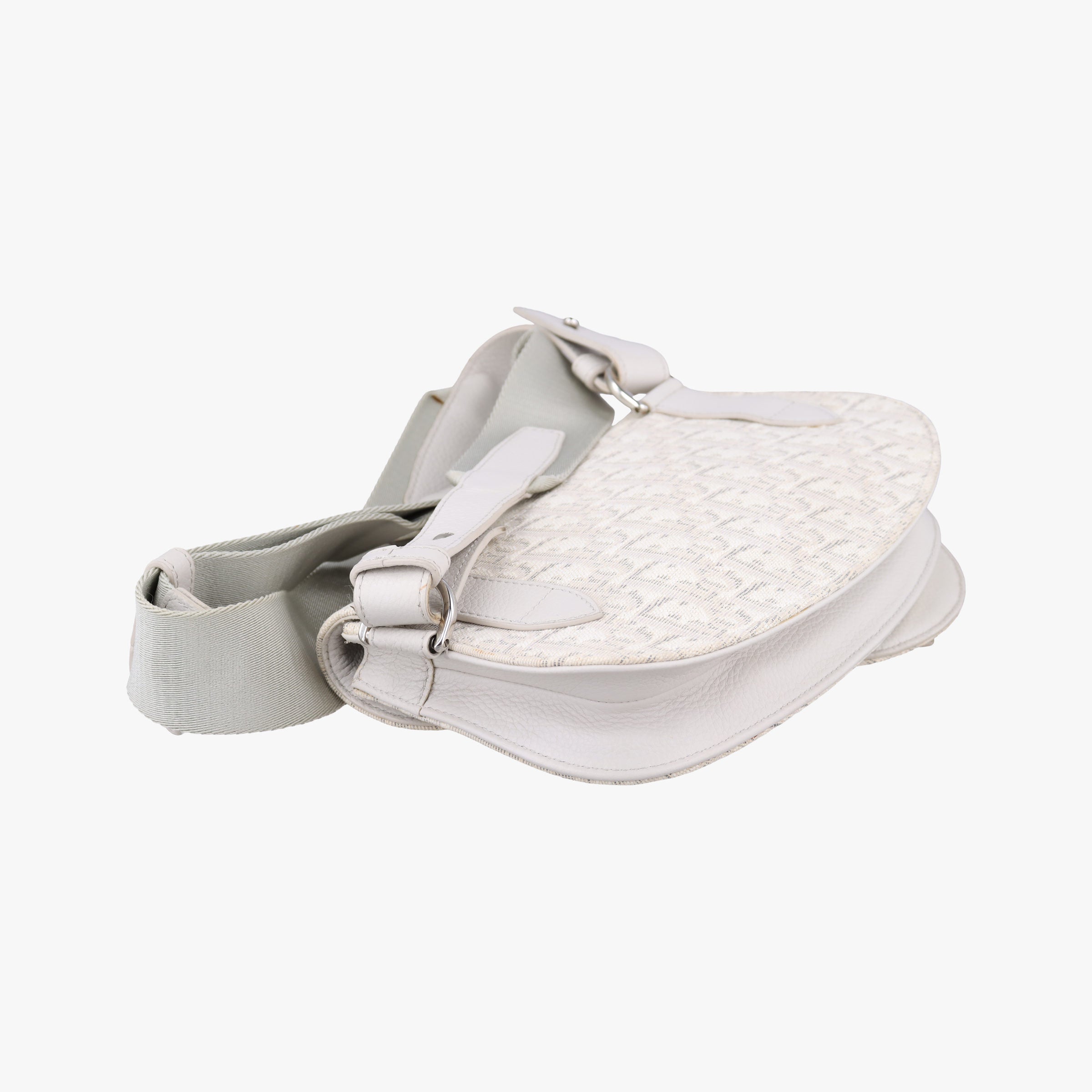 Saddle White Jacquard × Leather 19-BO-1109サドルバッグ ホワイト ジャガード×レザー 19-BO-1109