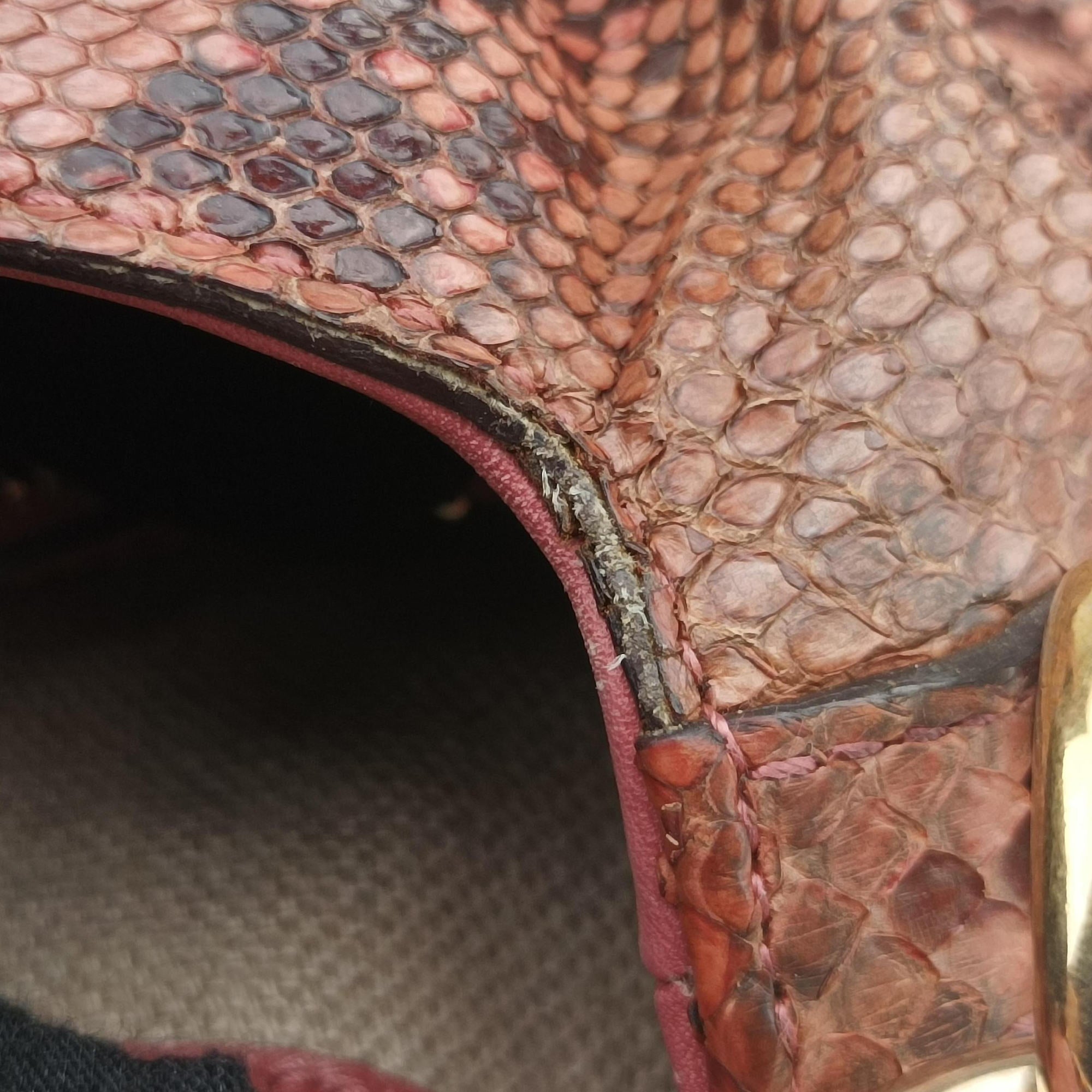 Bamboo Pink snakeskin 169961 I0138586バンブー ピンク ヘビ革 169961 I0138586