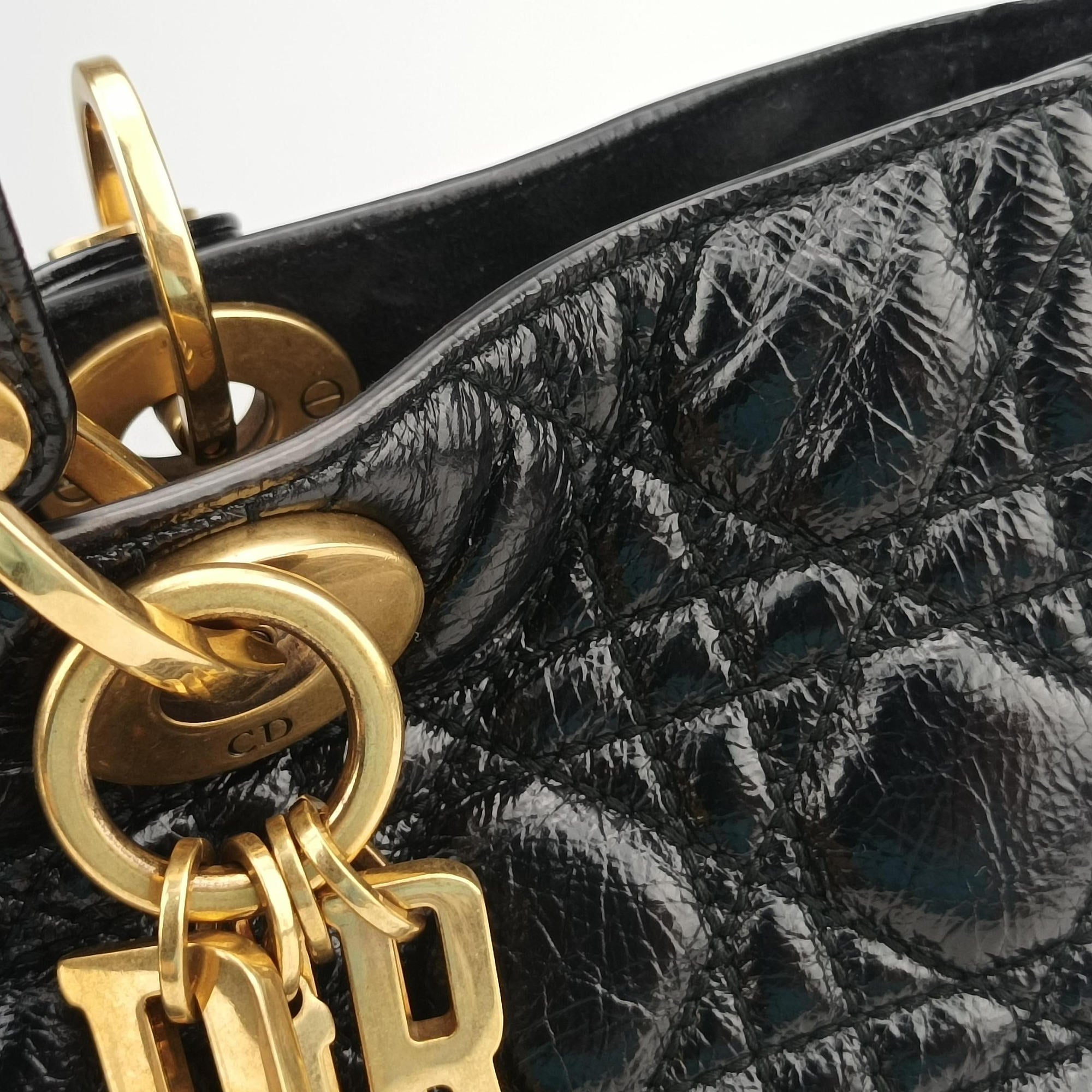 Lady Dior Black lambskin 01-BO-0147レディディオール ブラック ラムスキン 01-BO-0147