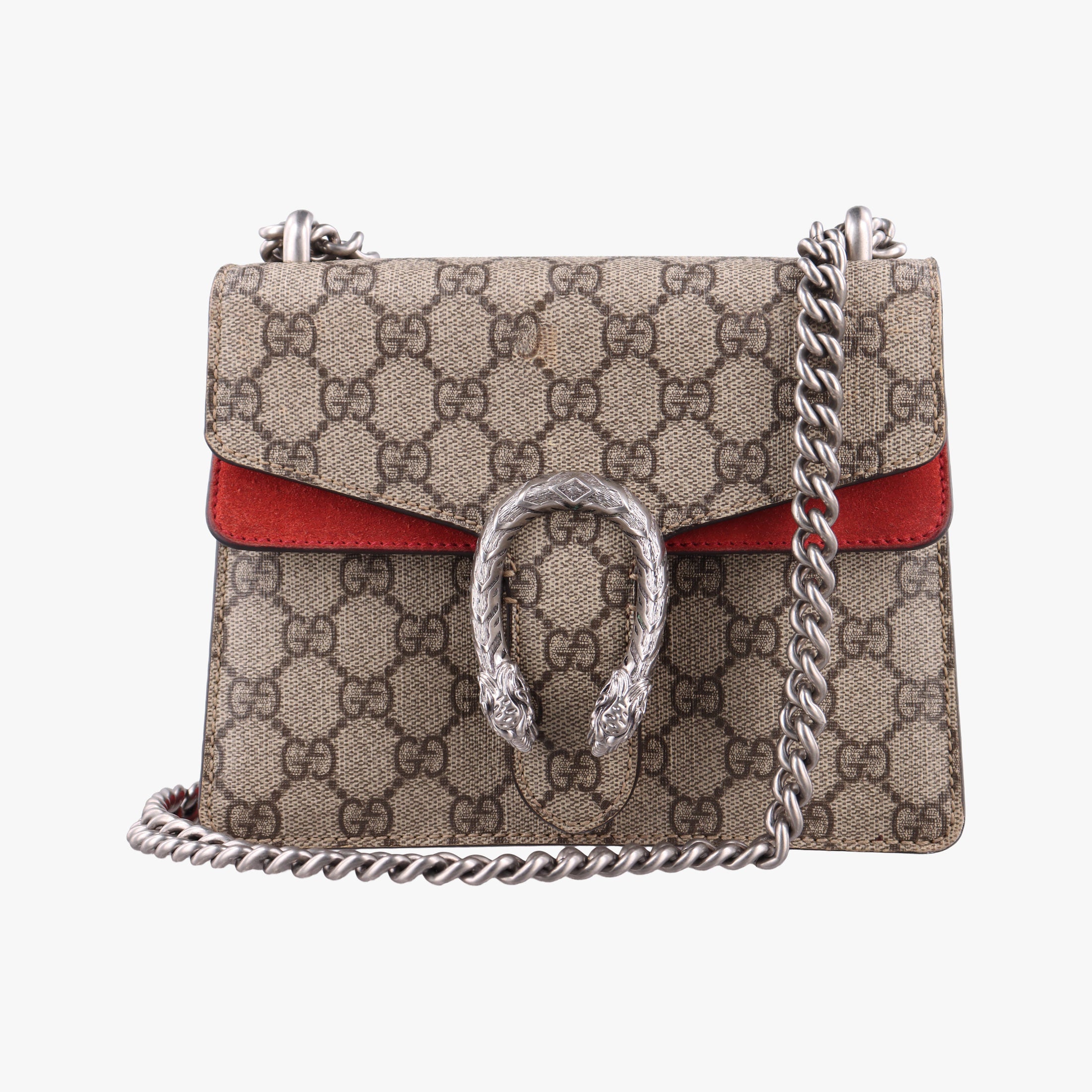 Dionysus beige×red PVC coated canvas × suede 421970 D027262466ディオニュソス ベージュ×レッド PVCコーティングキャンバス × スエード 421970 D027262466