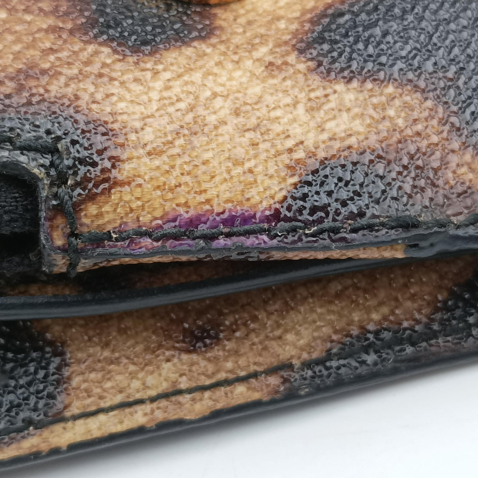 Dauphine Leopard Brown Coated Canvas レオパード ヒョウ柄 ブラウン コーティングキャンバス