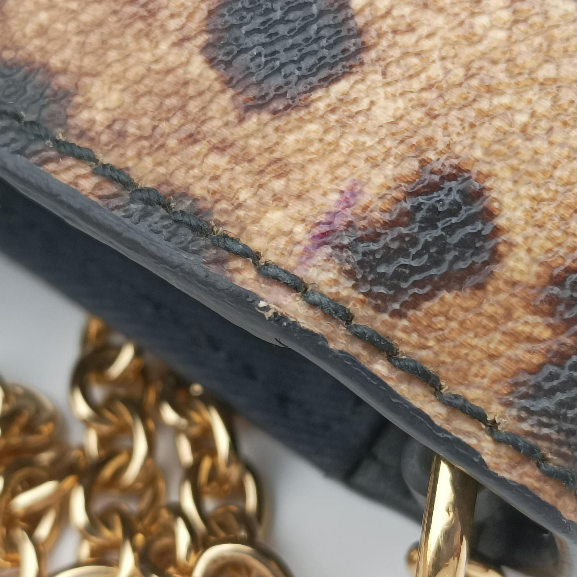 Dauphine Leopard Brown Coated Canvas レオパード ヒョウ柄 ブラウン コーティングキャンバス