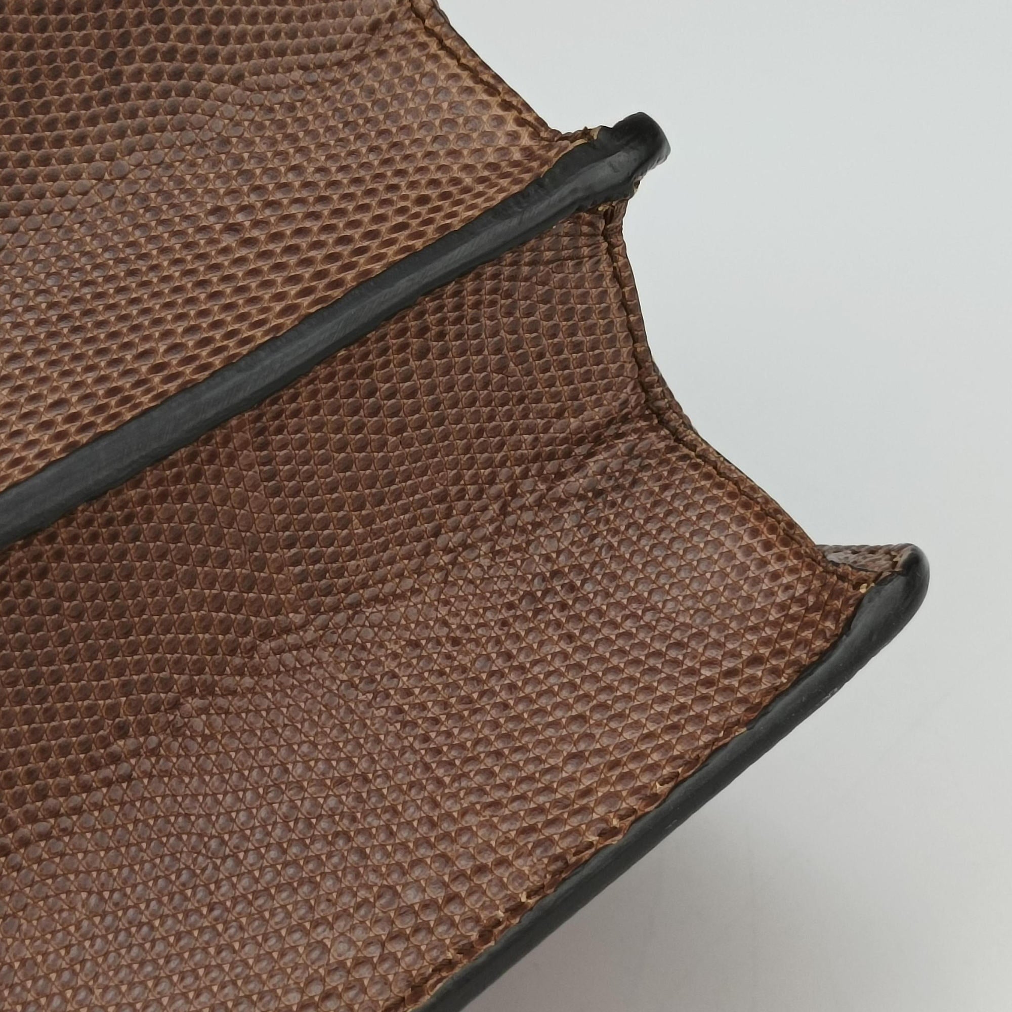 Rosalia Brown × Red Lizard-Embossed Leather × Patent 50ロザリア ブラウン × レッド リザード型押しレザー × パテント 50