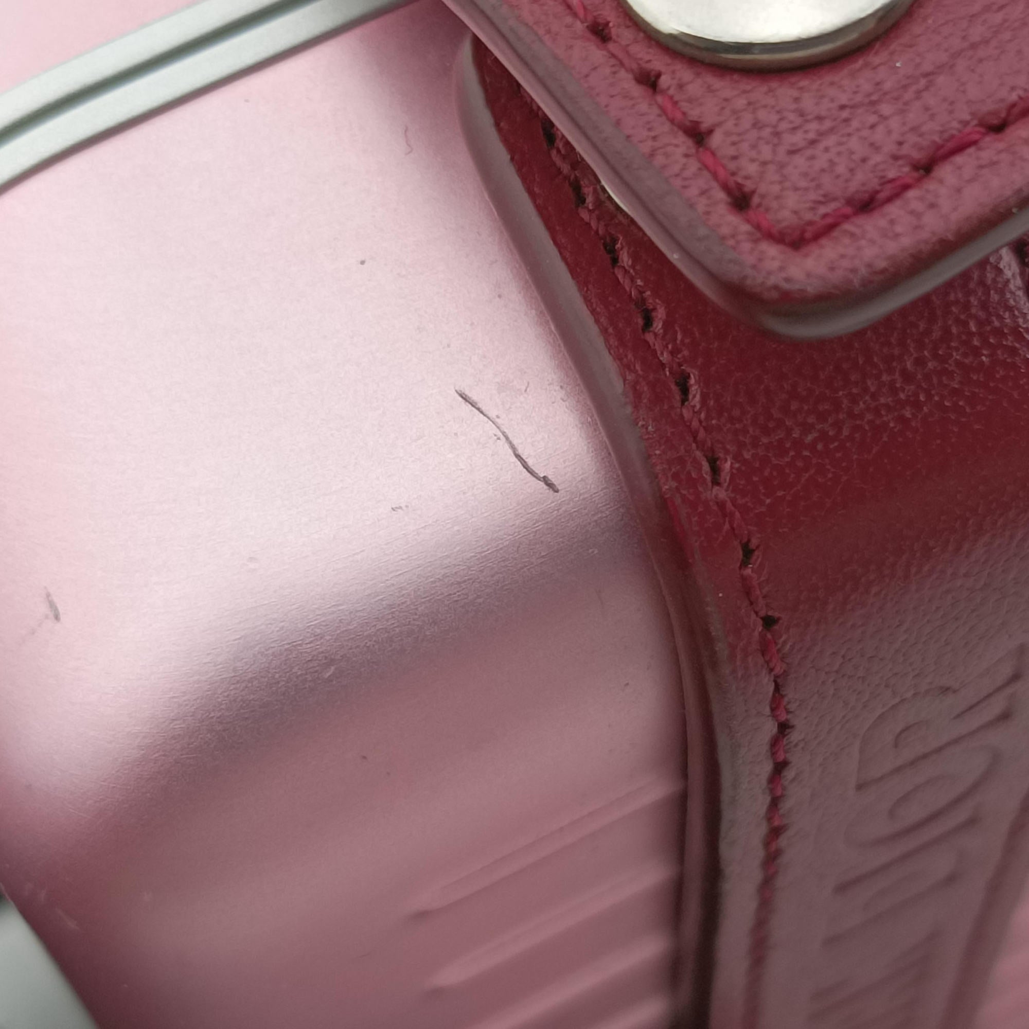 Rimowa Collaboration Pink×red Aluminum×Leather 25-BO-1129リモワコラボ ピンク×レッド アルミニウム×レザー 25-BO-1129