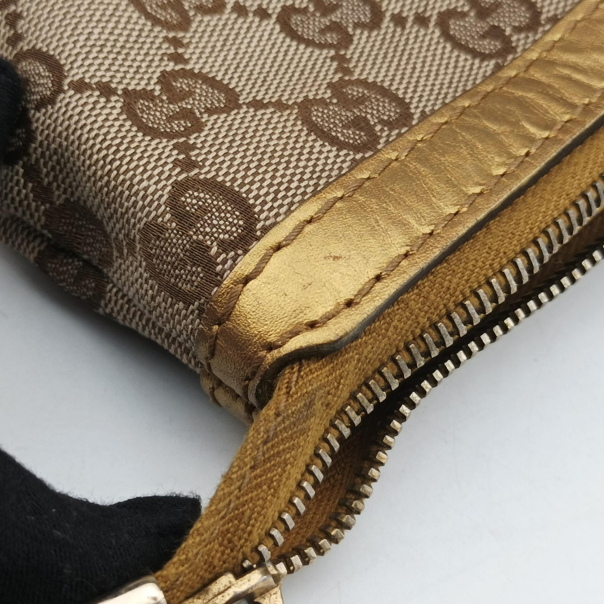 Lovely Gold × Beige × Brown GG canvas×leather 257069 F9246895ラブリー ゴールド × ベージュ × ブラウン GG キャンバス×レザー 257069 F9246895
