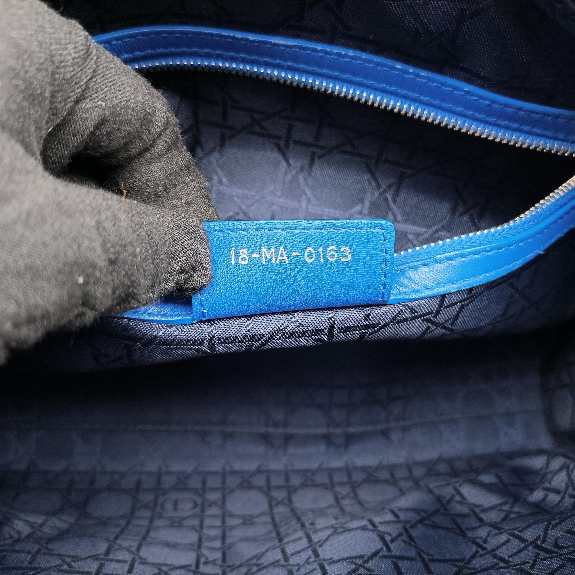 Lady Dior Blue lambskin 18-MA-0163レディディオール ブルー ラムスキン 18-MA-0163