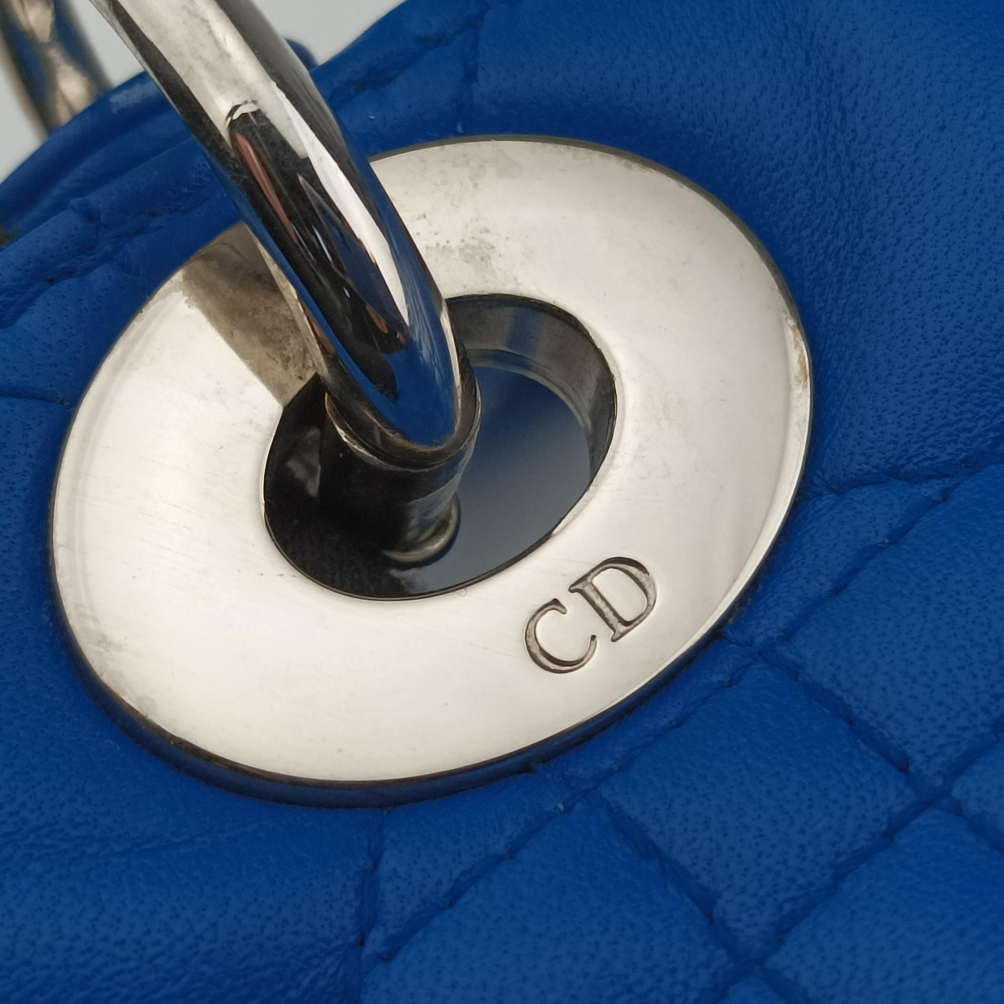 Lady Dior Blue lambskin 18-MA-0163レディディオール ブルー ラムスキン 18-MA-0163
