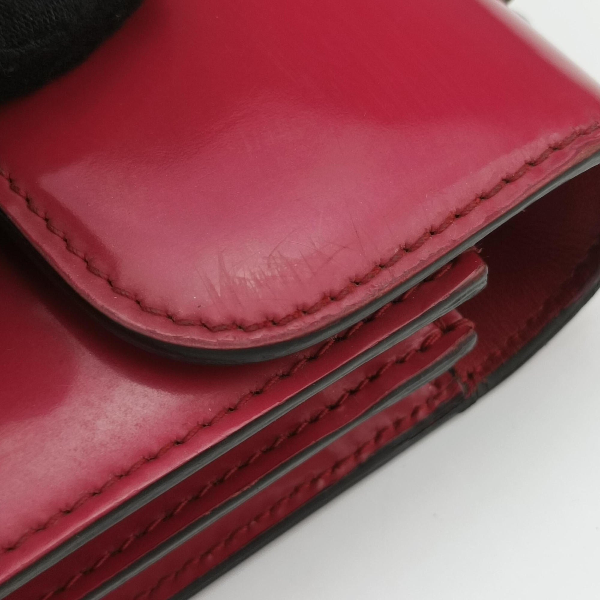 Interlocking G Red Patent Leather 387609 A018466107インターロッキングG レッド パテント 387609 A018466107