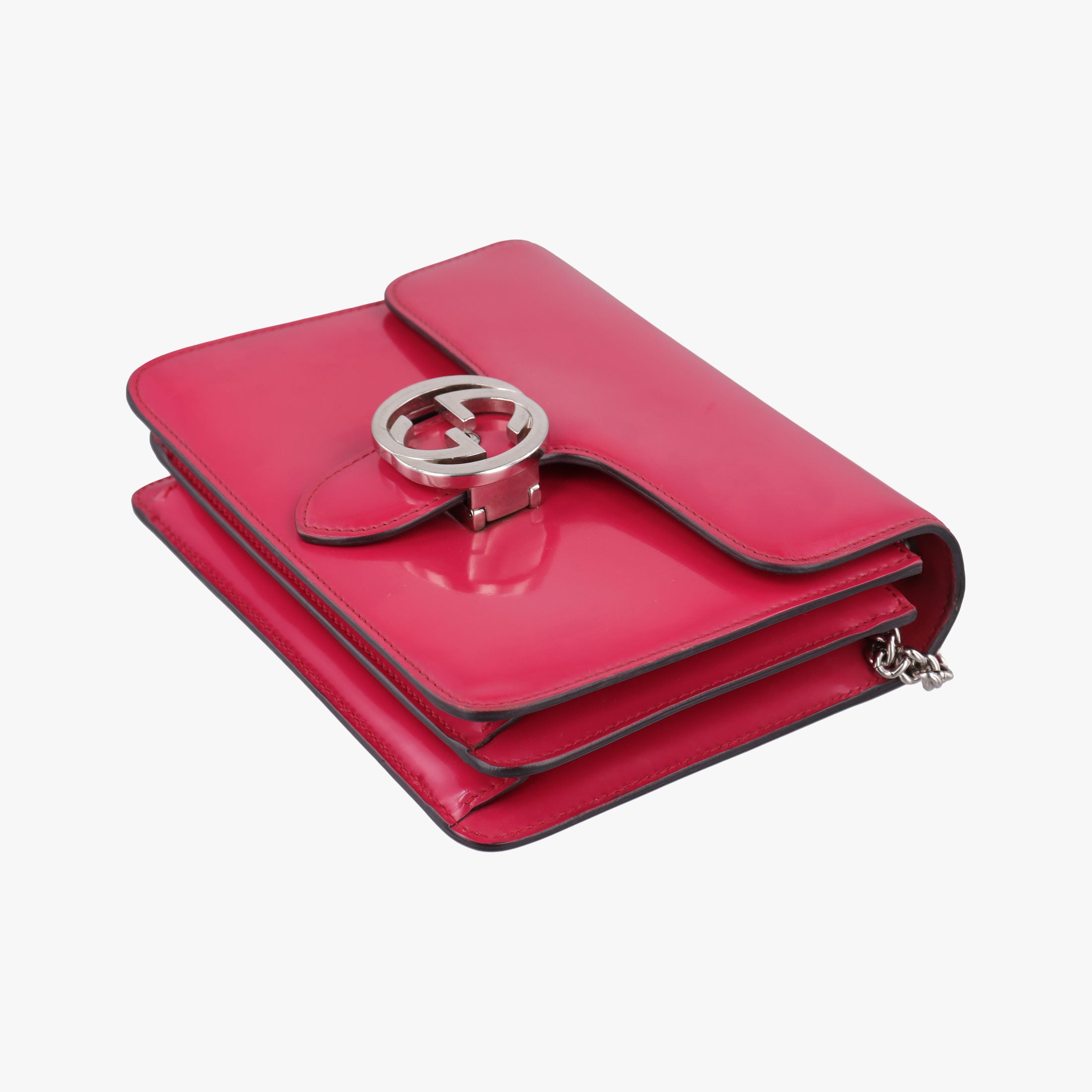 Interlocking G Red Patent Leather 387609 A018466107インターロッキングG レッド パテント 387609 A018466107