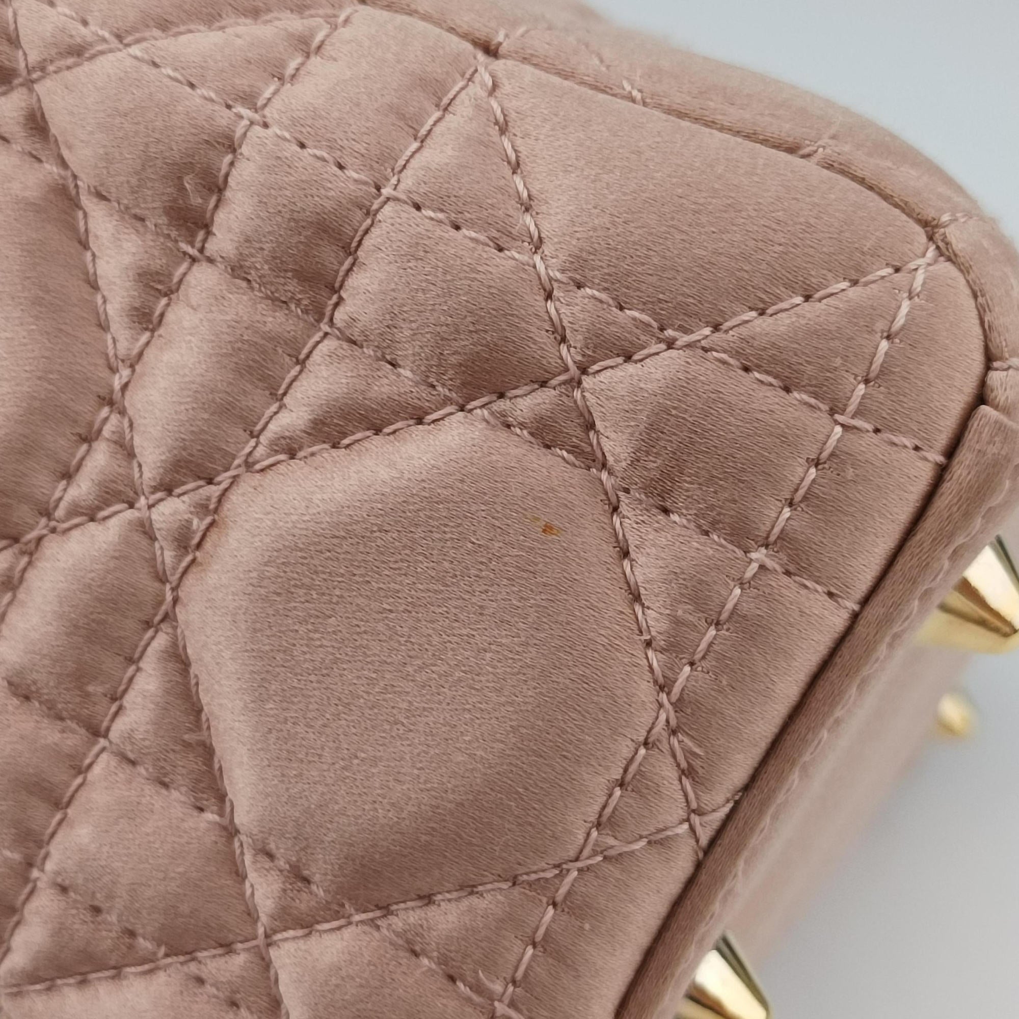 Lady Dior Pink Cannage Satin 29-MA-0129レディ ディオール ピンク カナージュ 絎縫 サテン 29-MA-0129