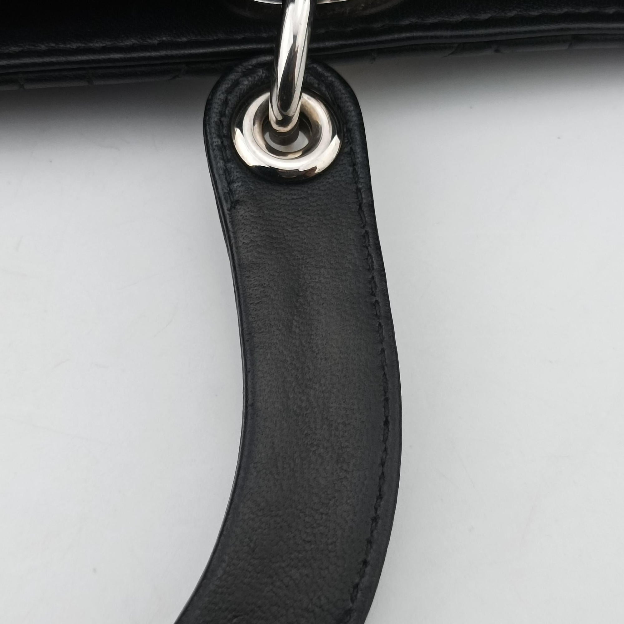 Lady Dior Black lambskin 26-MA-0170レディディオール ブラック ラムスキン 26-MA-0170