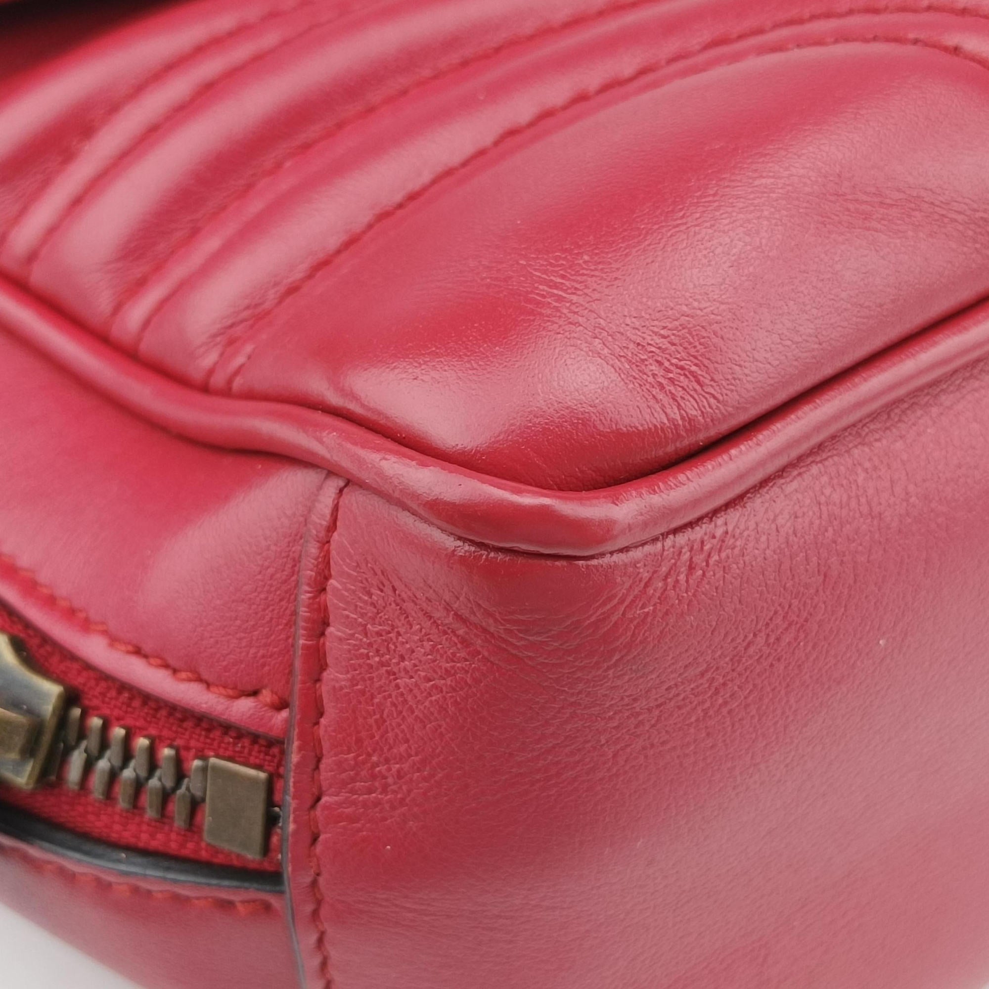GG Marmont Red Leather 498100 A025661559GGマーモント レッド レザー 498100 A025661559
