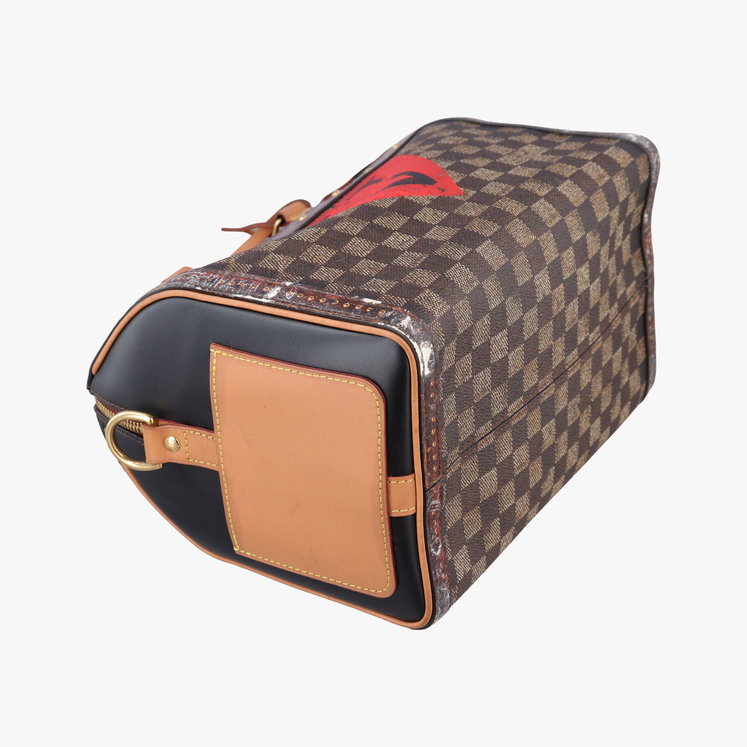 Time Trunk Speedy Bandouliere 25 Damier Ebene × Rouge Transformed Damier Canvas M52249 SN3118タイムトランク スピーディ バンドリエール 25 ダミエ・エベヌ × ルージュ トランスフォームド ダミエ キャンバス M52249 SN3118