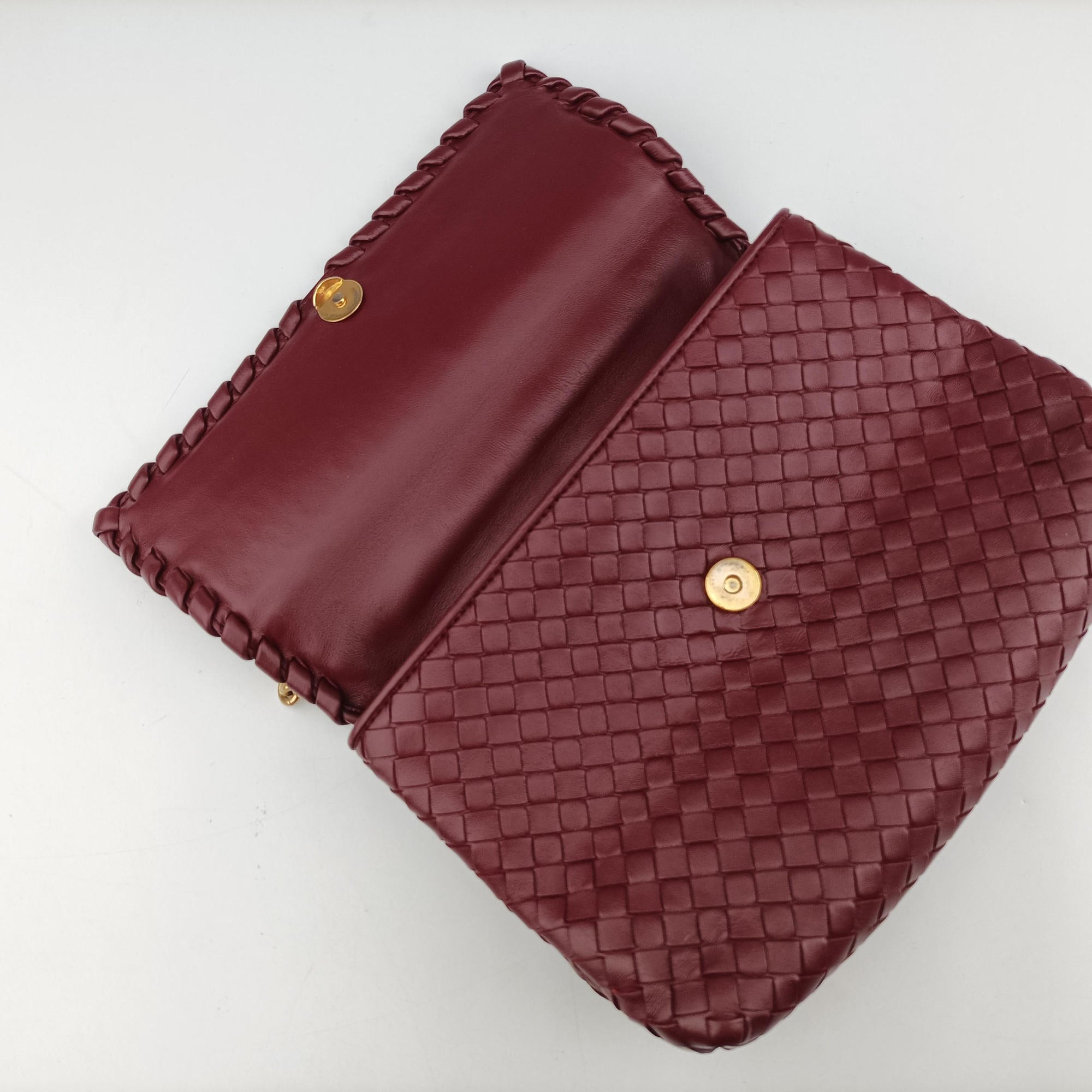 Intrecciato Olimpia Burgundy lambskin B07978985Pイントレチャート オリンピア ワインレッド ラムスキン B07978985P