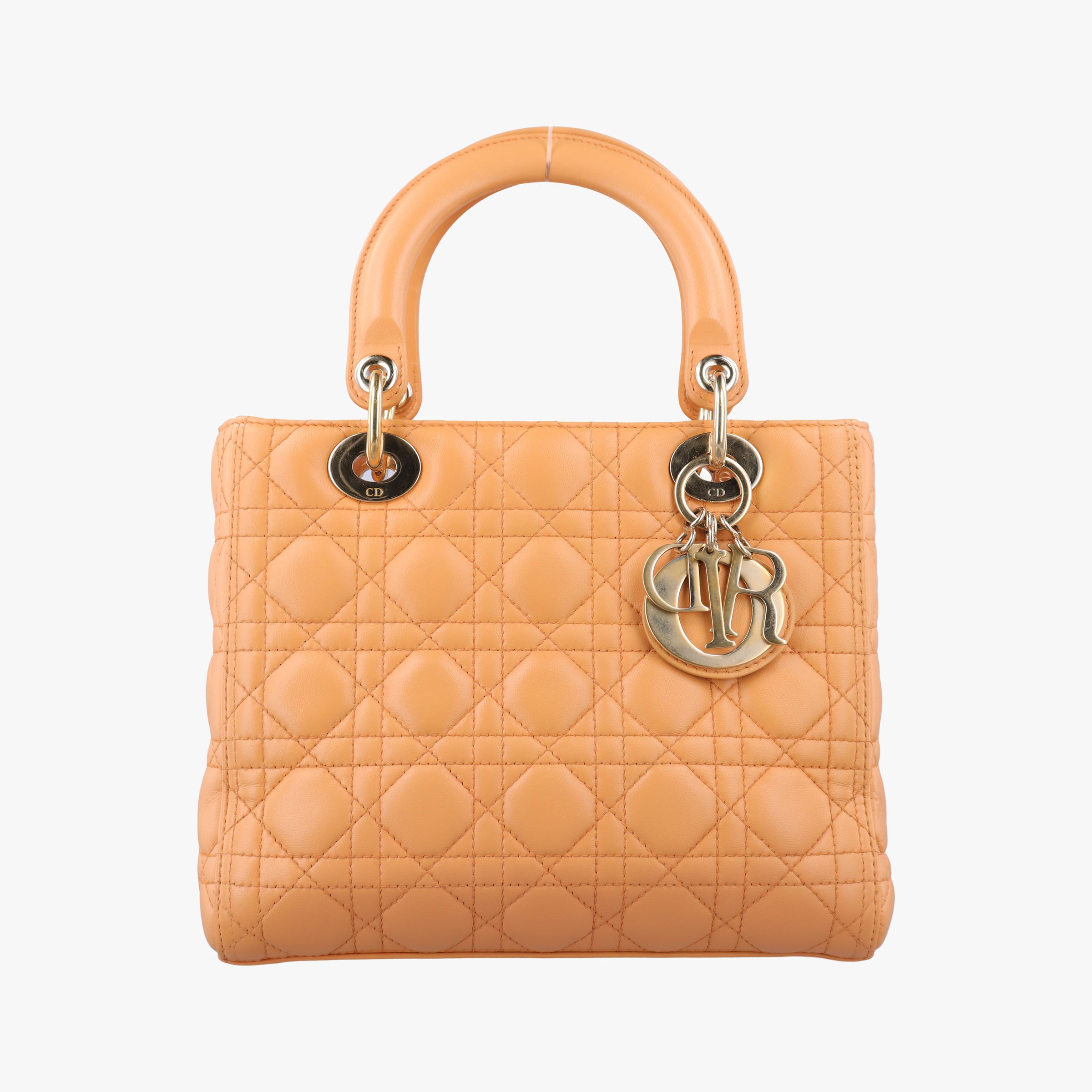 Lady Dior Orange lambskin 16-BO-1102レディディオール オレンジ ラムスキン 16-BO-1102