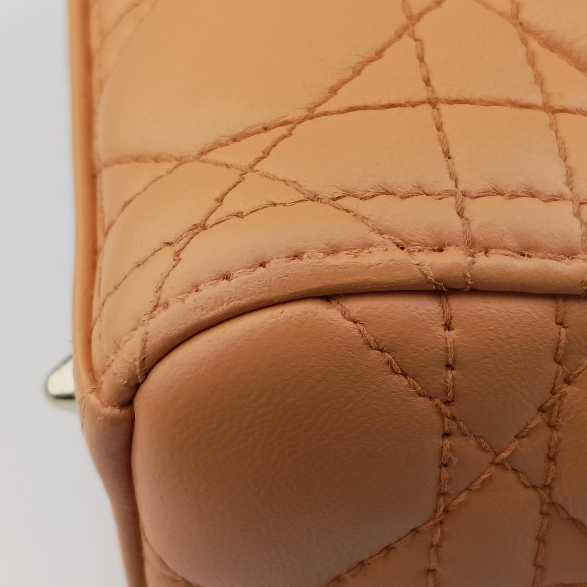 Lady Dior Orange lambskin 16-BO-1102レディディオール オレンジ ラムスキン 16-BO-1102