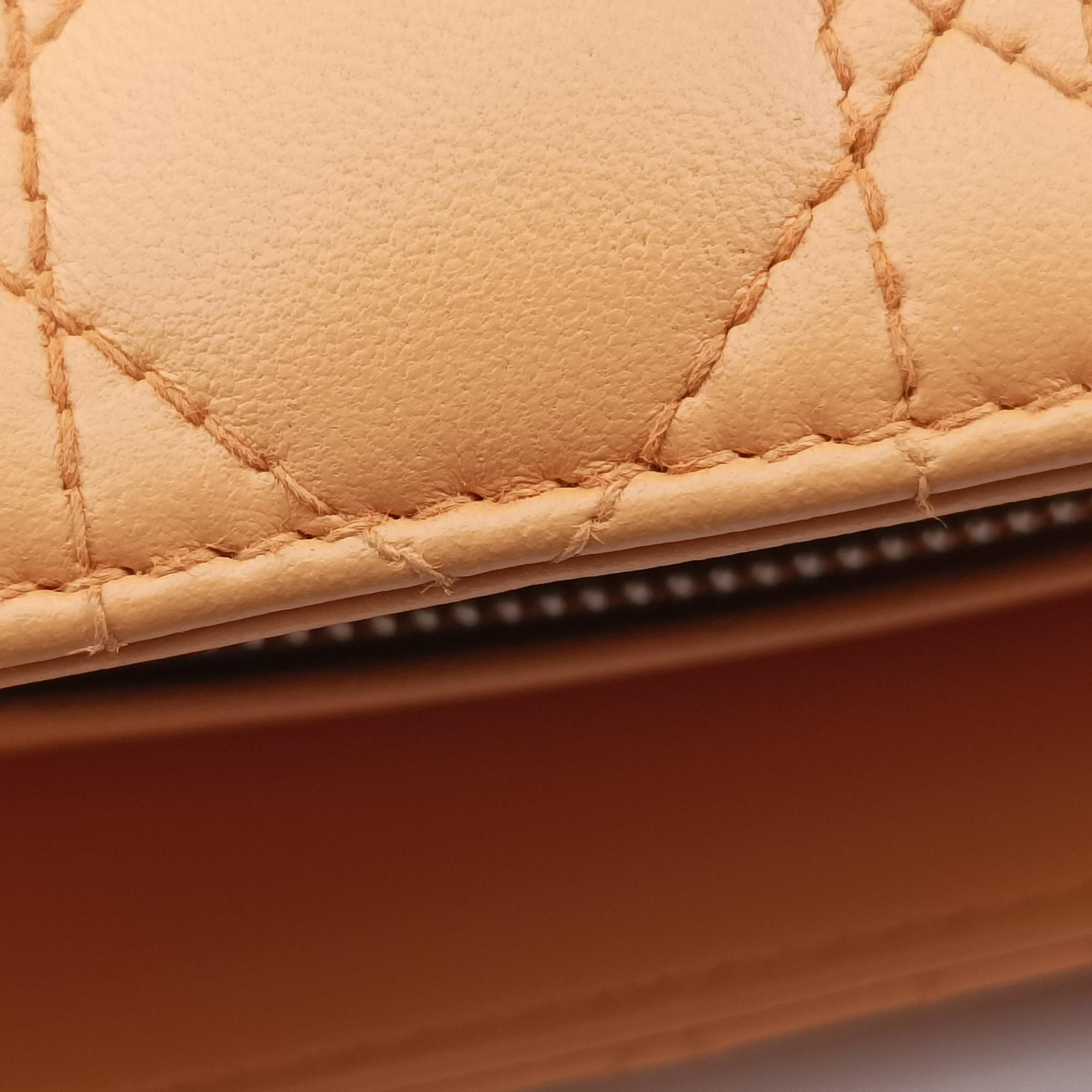 Lady Dior Orange lambskin 16-BO-1102レディディオール オレンジ ラムスキン 16-BO-1102