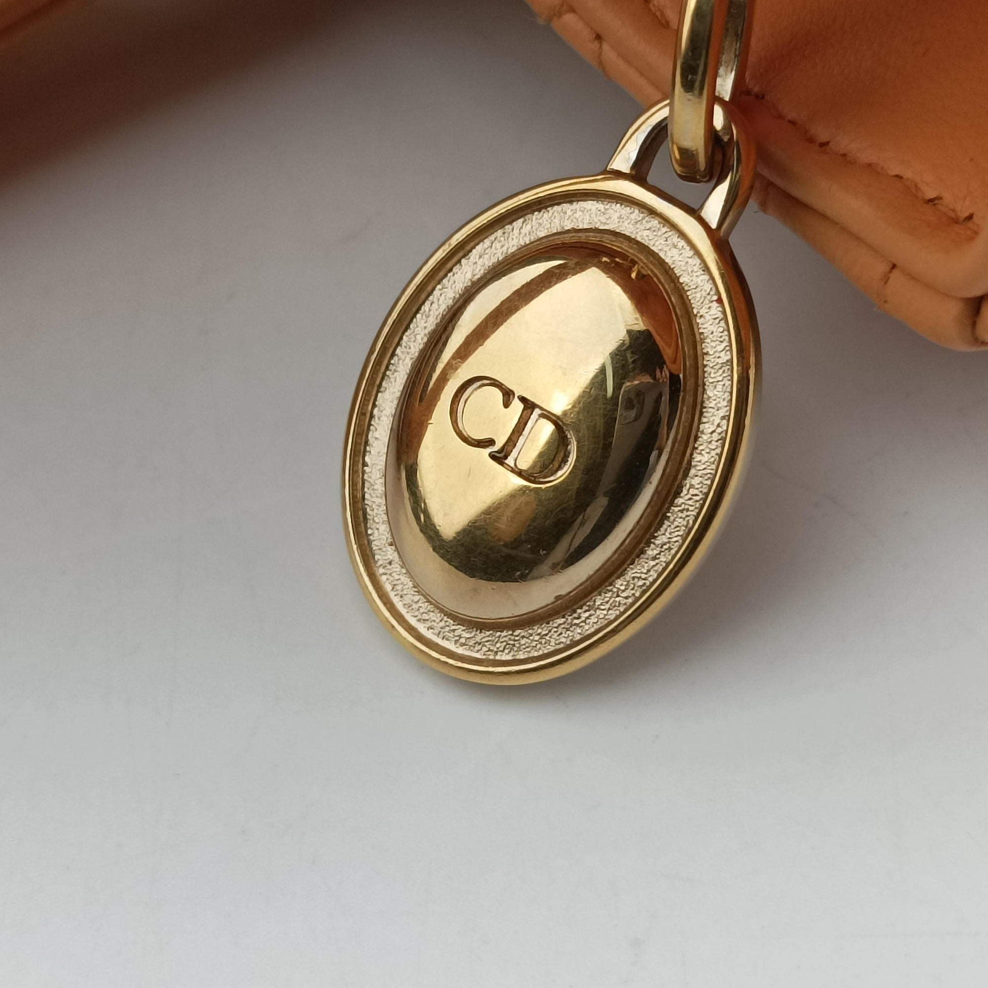 Lady Dior Orange lambskin 16-BO-1102レディディオール オレンジ ラムスキン 16-BO-1102