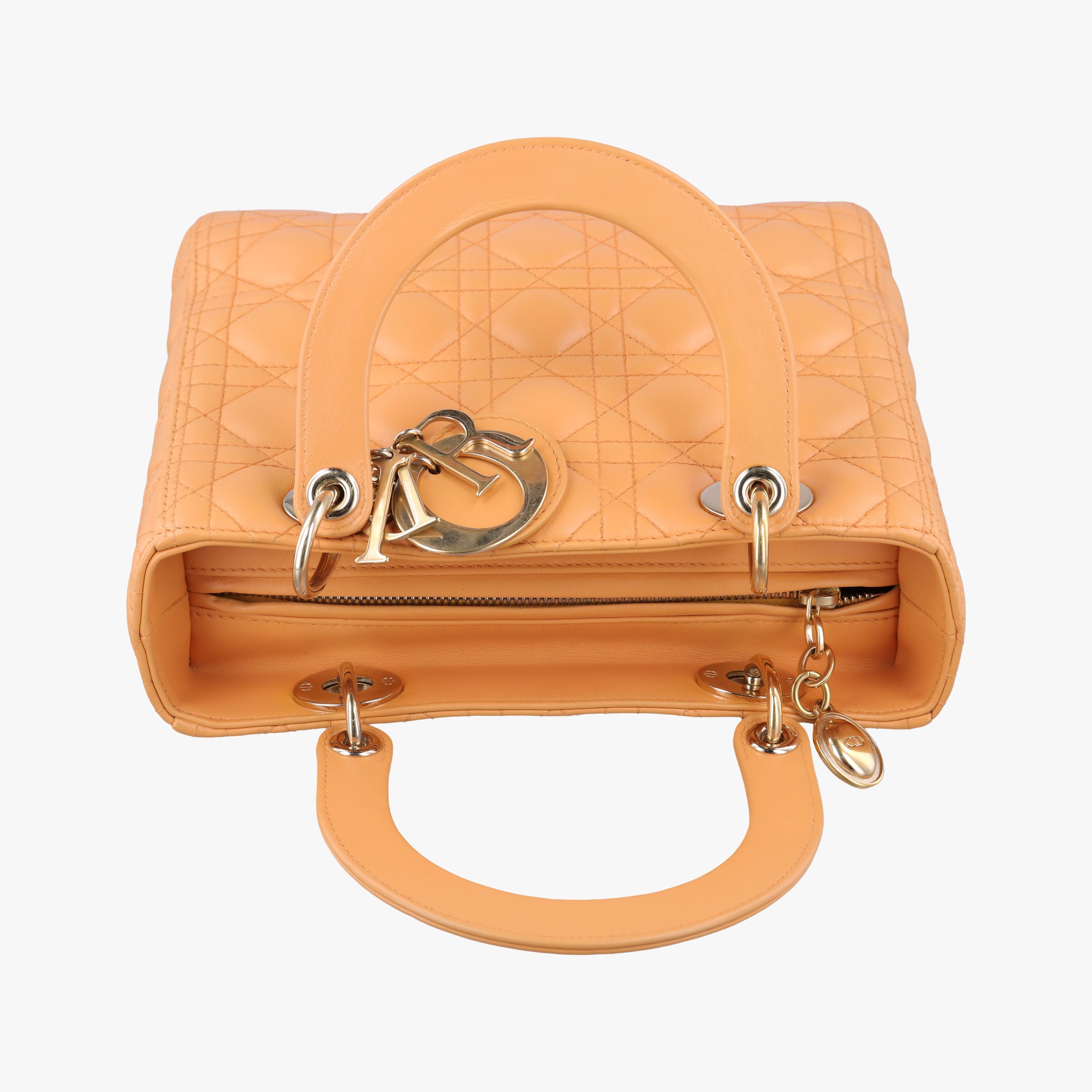 Lady Dior Orange lambskin 16-BO-1102レディディオール オレンジ ラムスキン 16-BO-1102