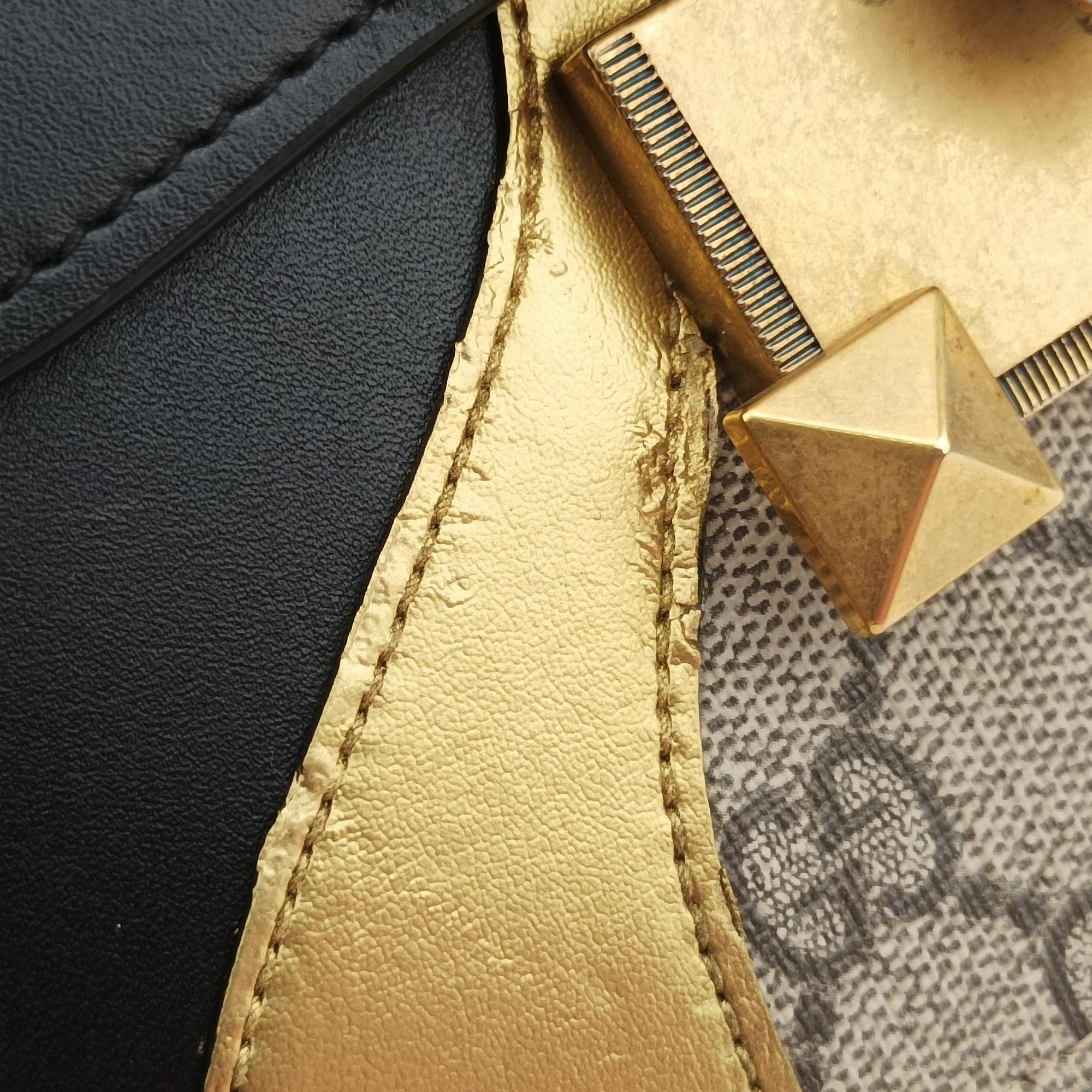 Osiride beige×Black×Golden PVC coated canvas×leather 500781 D023180432オジリデ ベージュ×ブラック×ゴールド PVCコーティングキャンバス×レザー 500781 D023180432