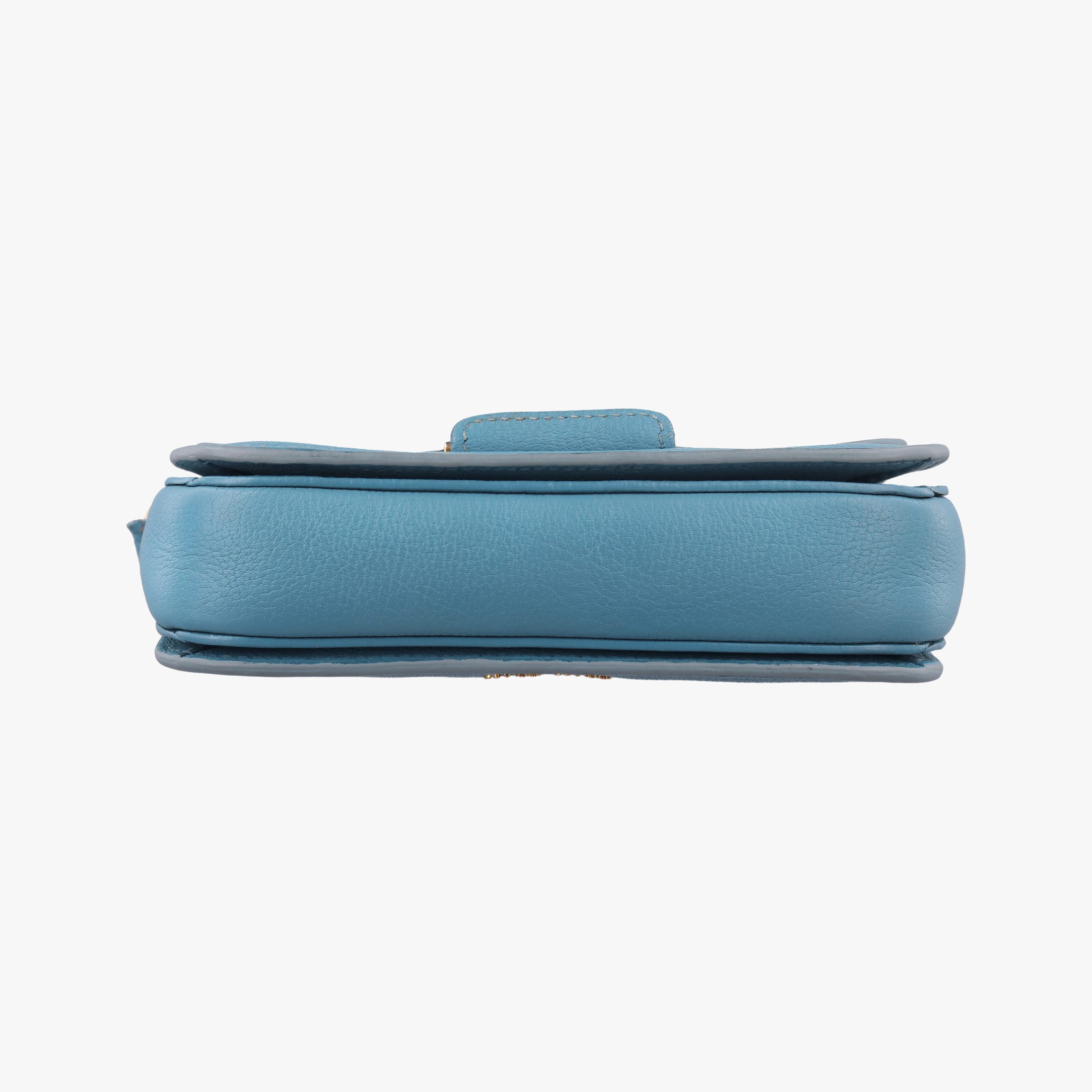Push-Lock Flap Blue Leather 197プッシュロック フラップ ブルー レザー 197