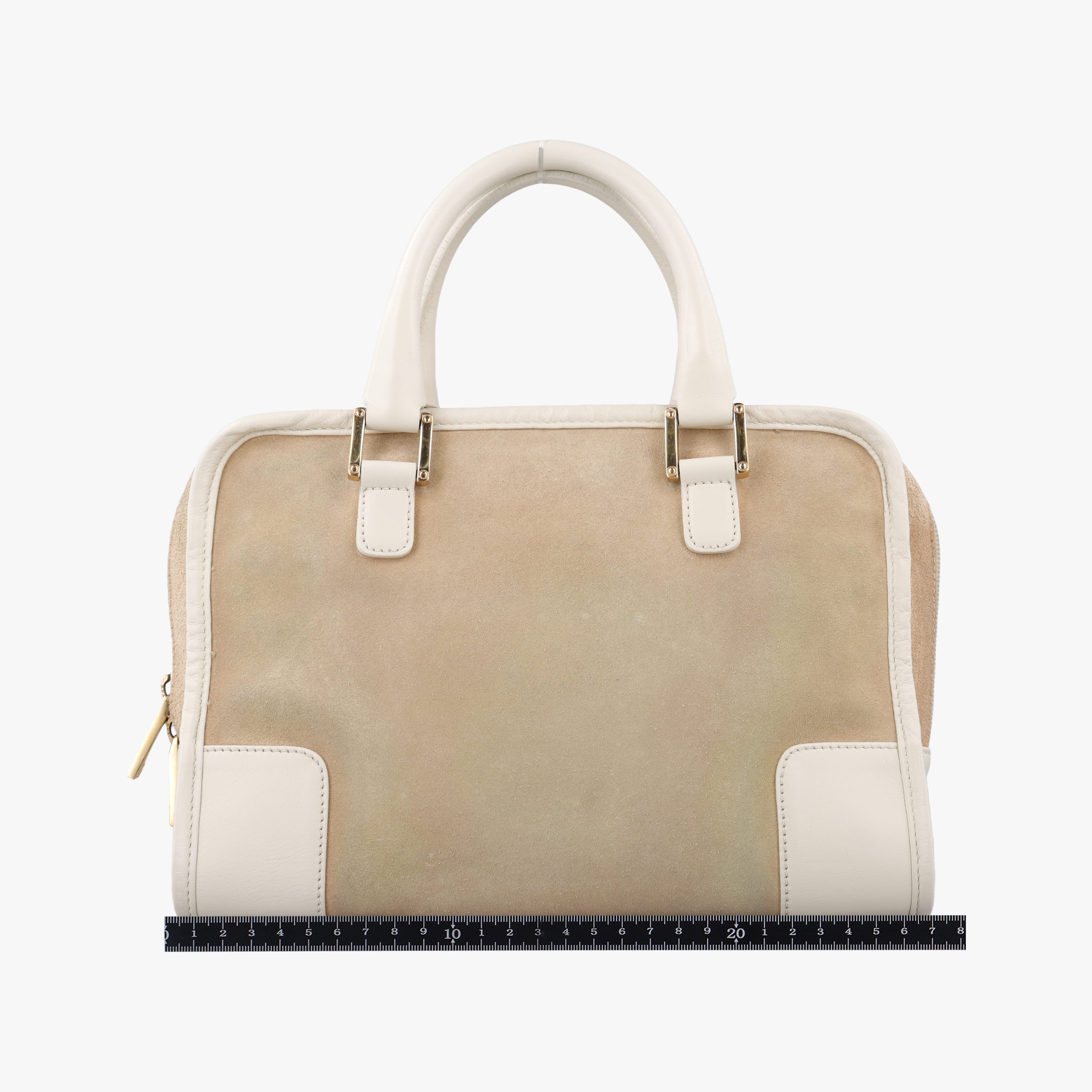 Amazona White×Beige Suede×leather アマソナ ホワイト×ベージュ スエード×レザー