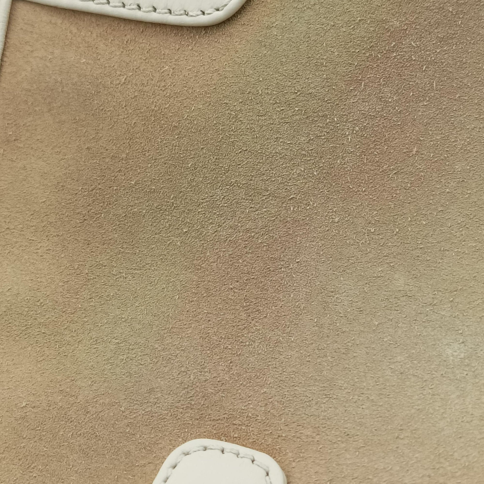 Amazona White×Beige Suede×leather アマソナ ホワイト×ベージュ スエード×レザー