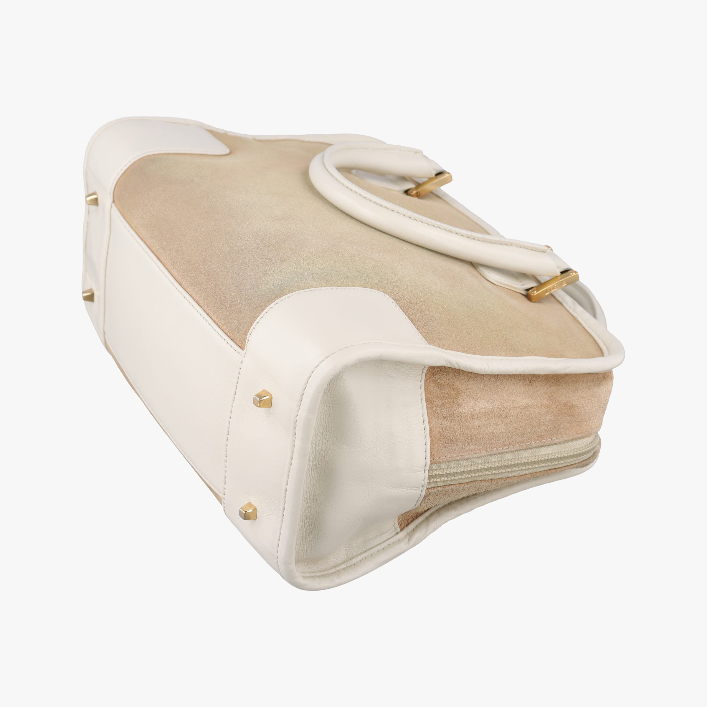 Amazona White×Beige Suede×leather アマソナ ホワイト×ベージュ スエード×レザー