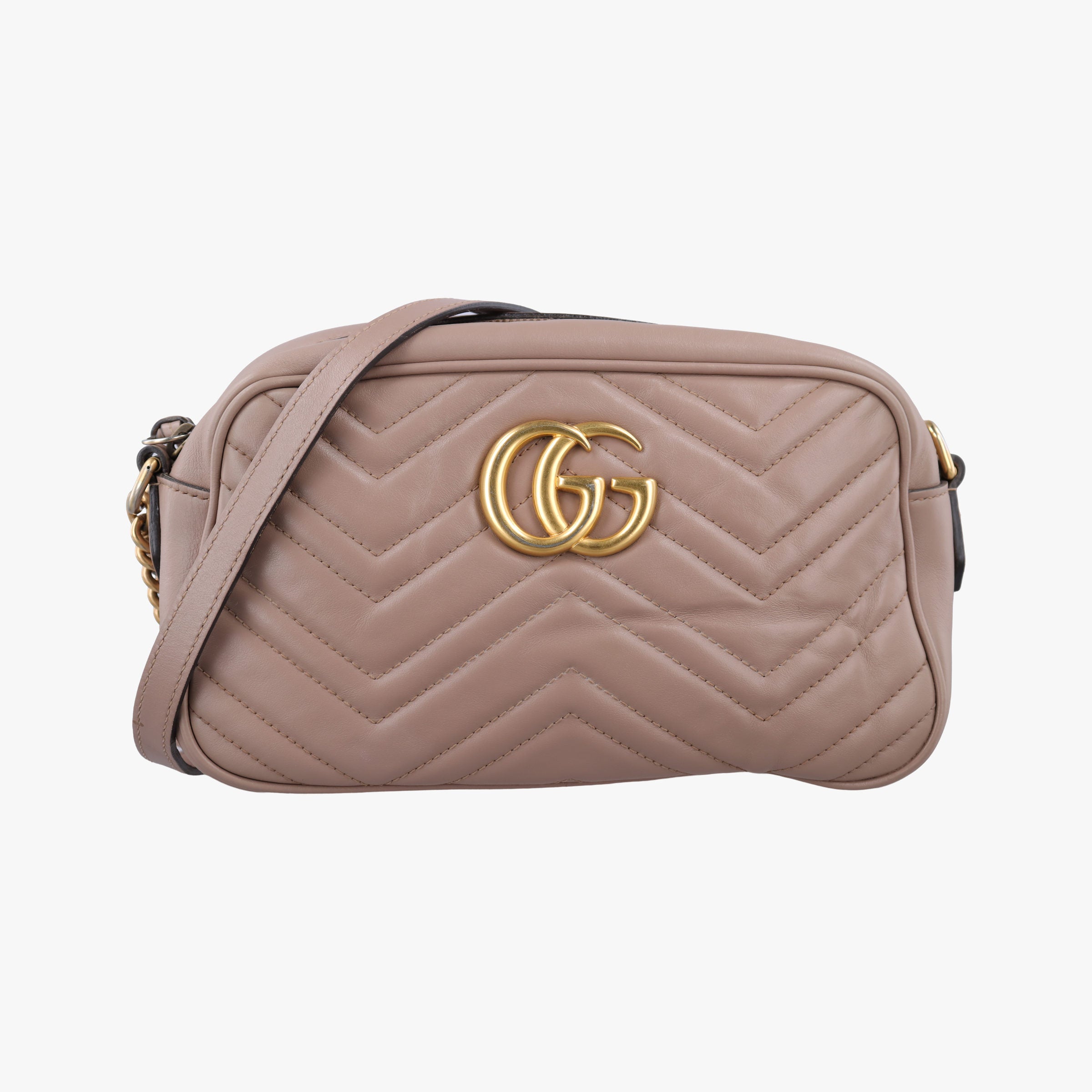 GG Marmont beige Leather 447632 A022556321GGマーモント ベージュ レザー 447632 A022556321
