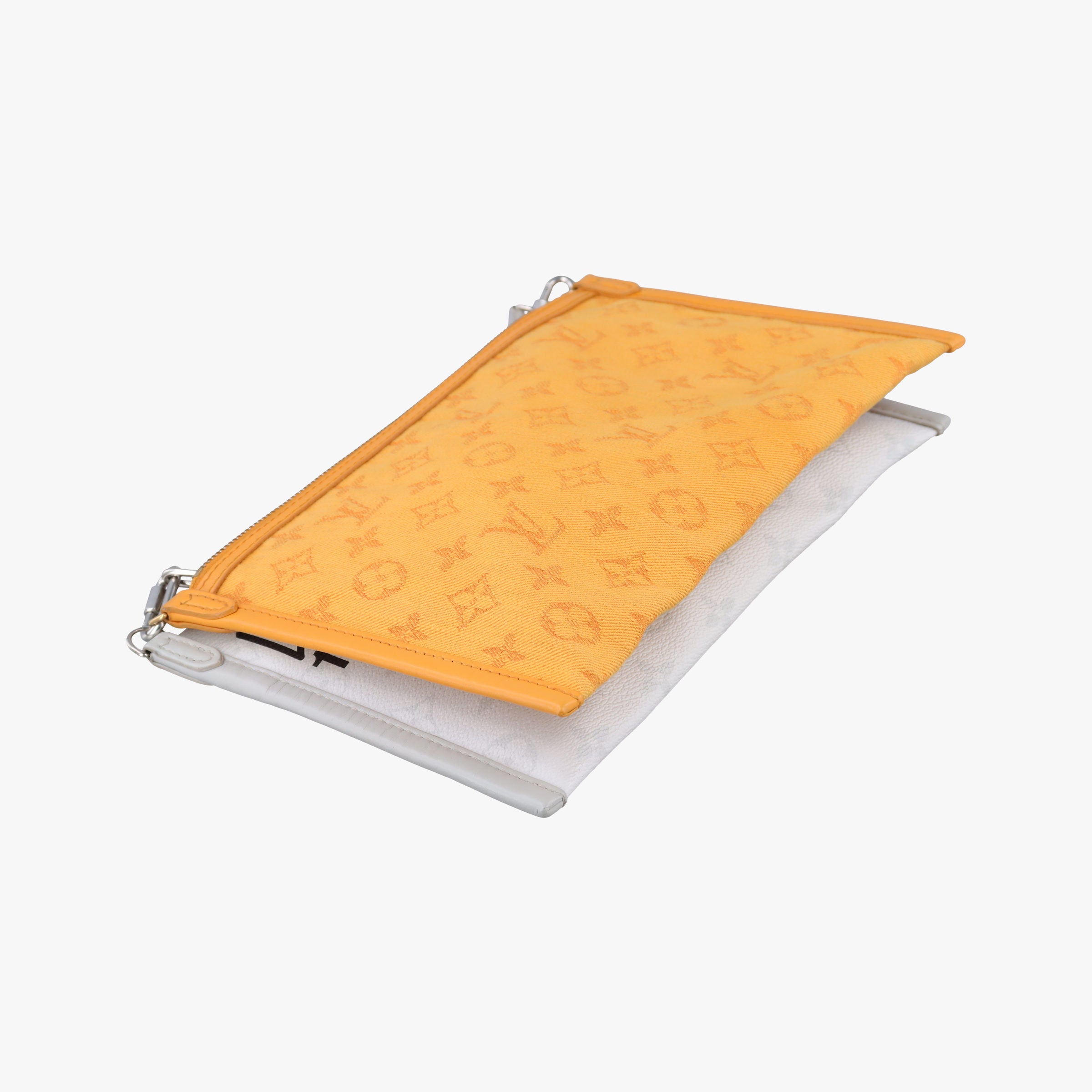 Flat Messenger White×orange White Monogram Canvas x Ocher Monogram Denim M44640 CA1139フラットメッセンジャー ブロン×オレンジ ホワイトモノグラムキャンバス×オーカーモノグラムデニム M44640 CA1139