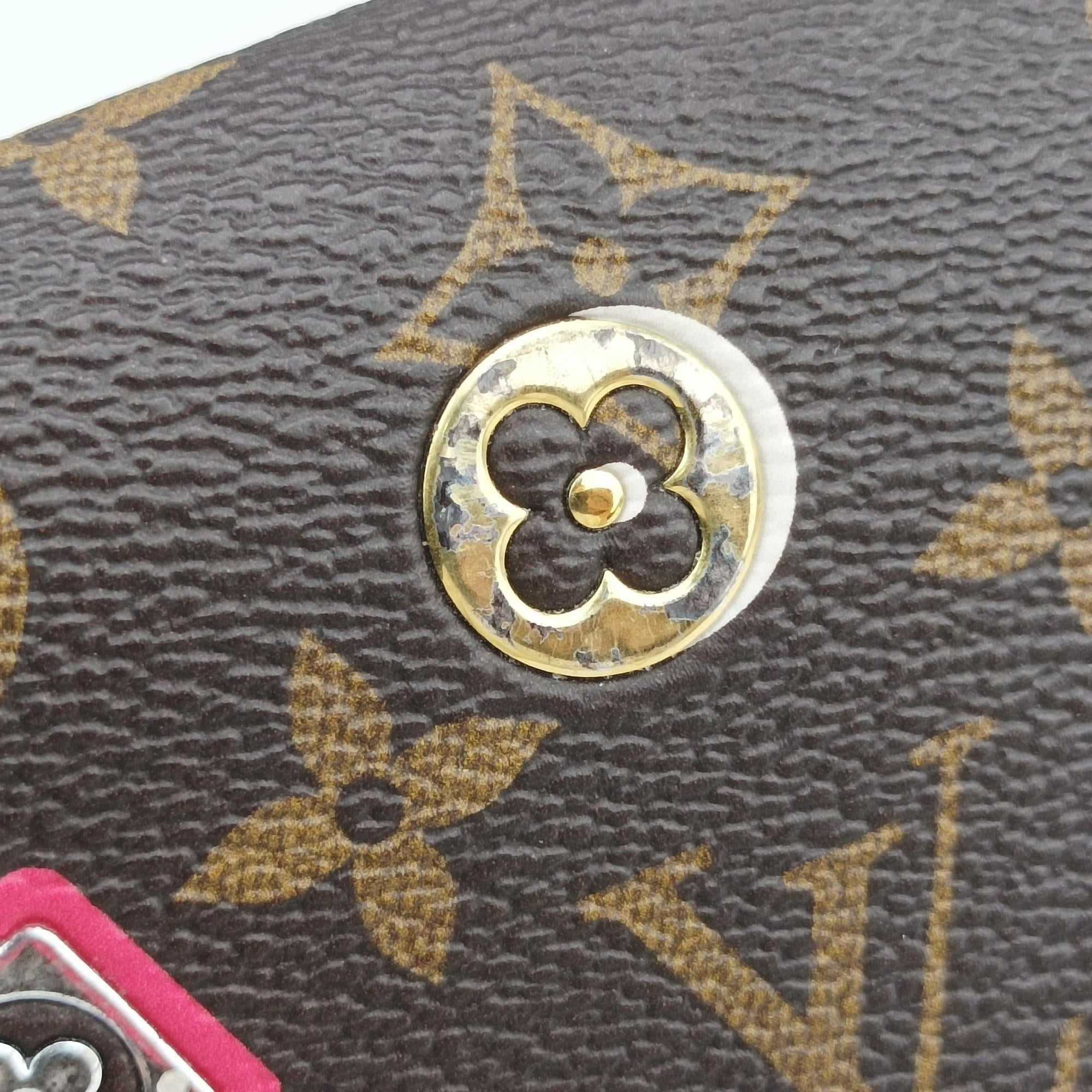 Love Lock Pochette Felicie Brown Monogram × Fuchsia Monogram PVC Coated Canvas M63999 MI5118ラブロック ポシェット フェリシー ブラウン×フューシャ モノグラムPVCコーティングキャンバス M63999 MI5118