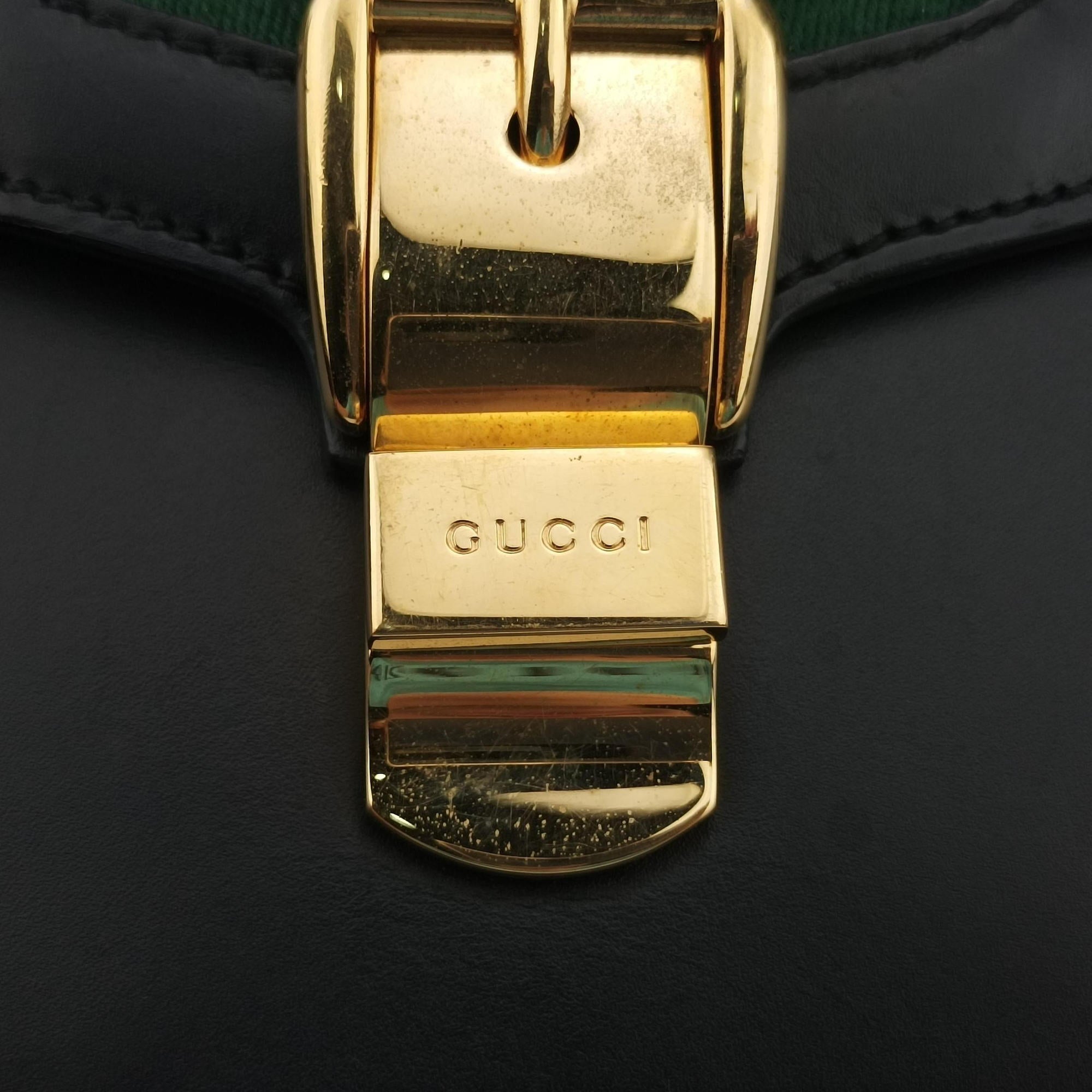 Sylvie Black×green×red Leather 421882 C023285386シルヴィ ブラック×グリーン×レッド レザー 421882 C023285386