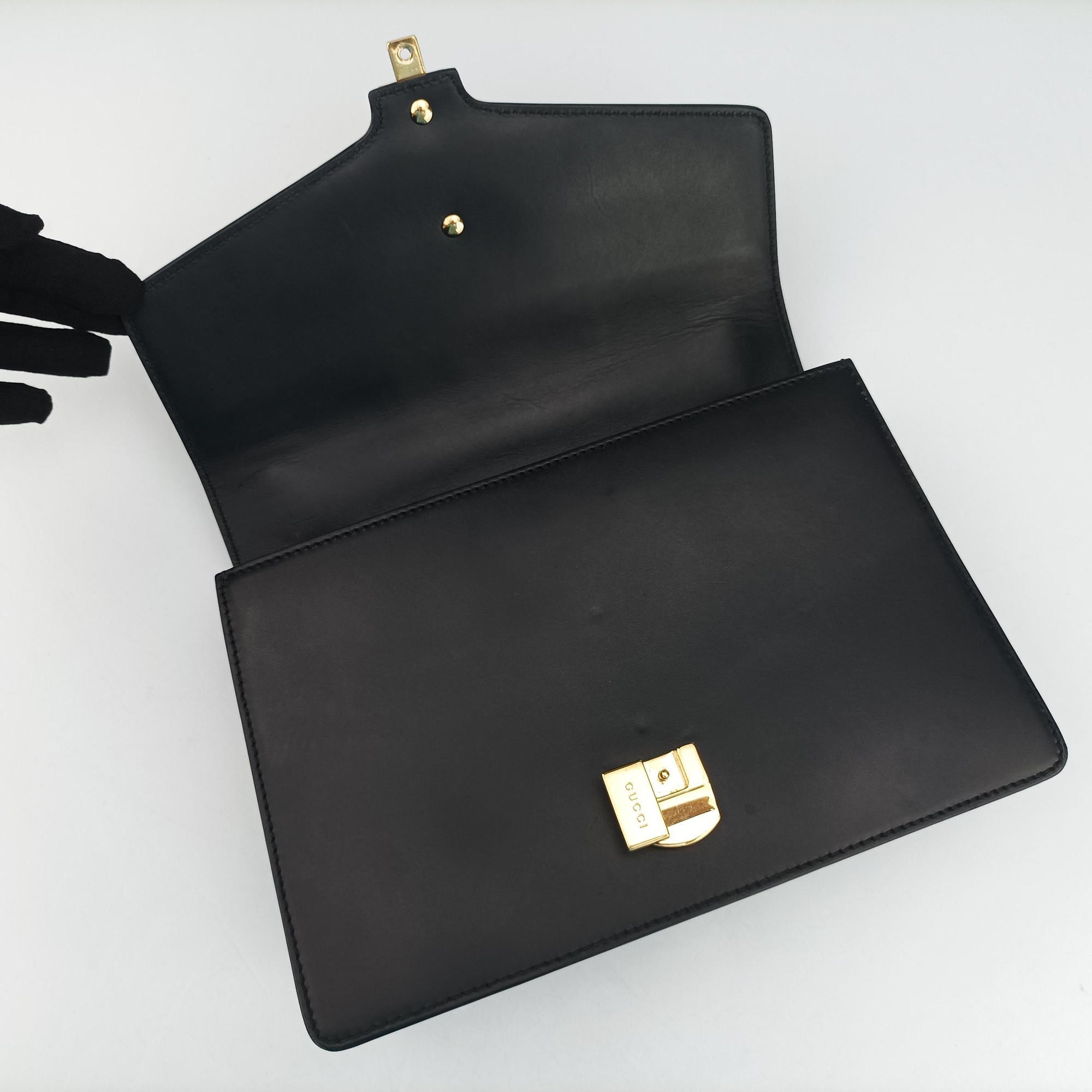 Sylvie Black×green×red Leather 421882 C023285386シルヴィ ブラック×グリーン×レッド レザー 421882 C023285386