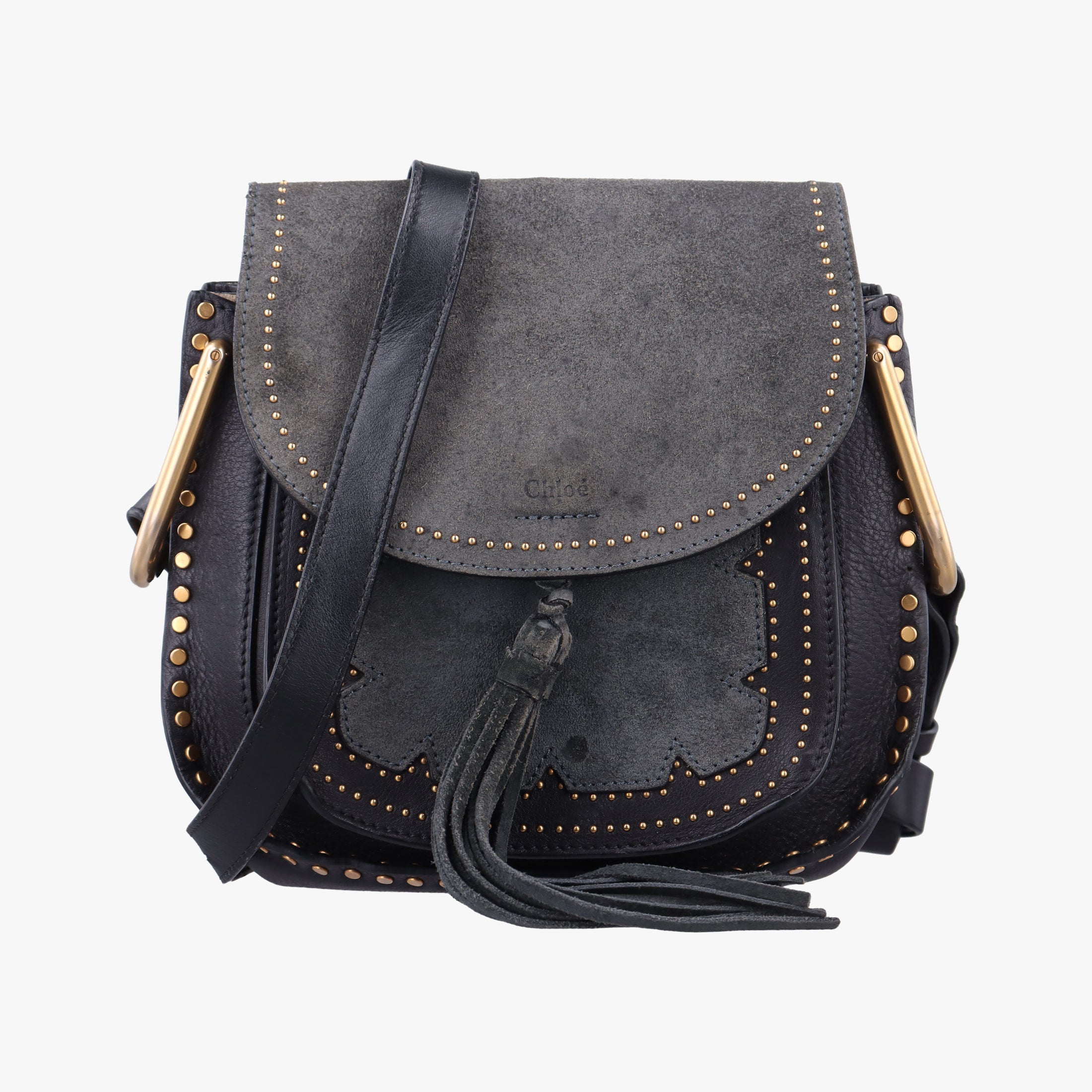 Hudson Gray × Black Suede × Leather 04 16 70 65ハドソン グレー × ブラック スエード×レザー 04 16 70 65