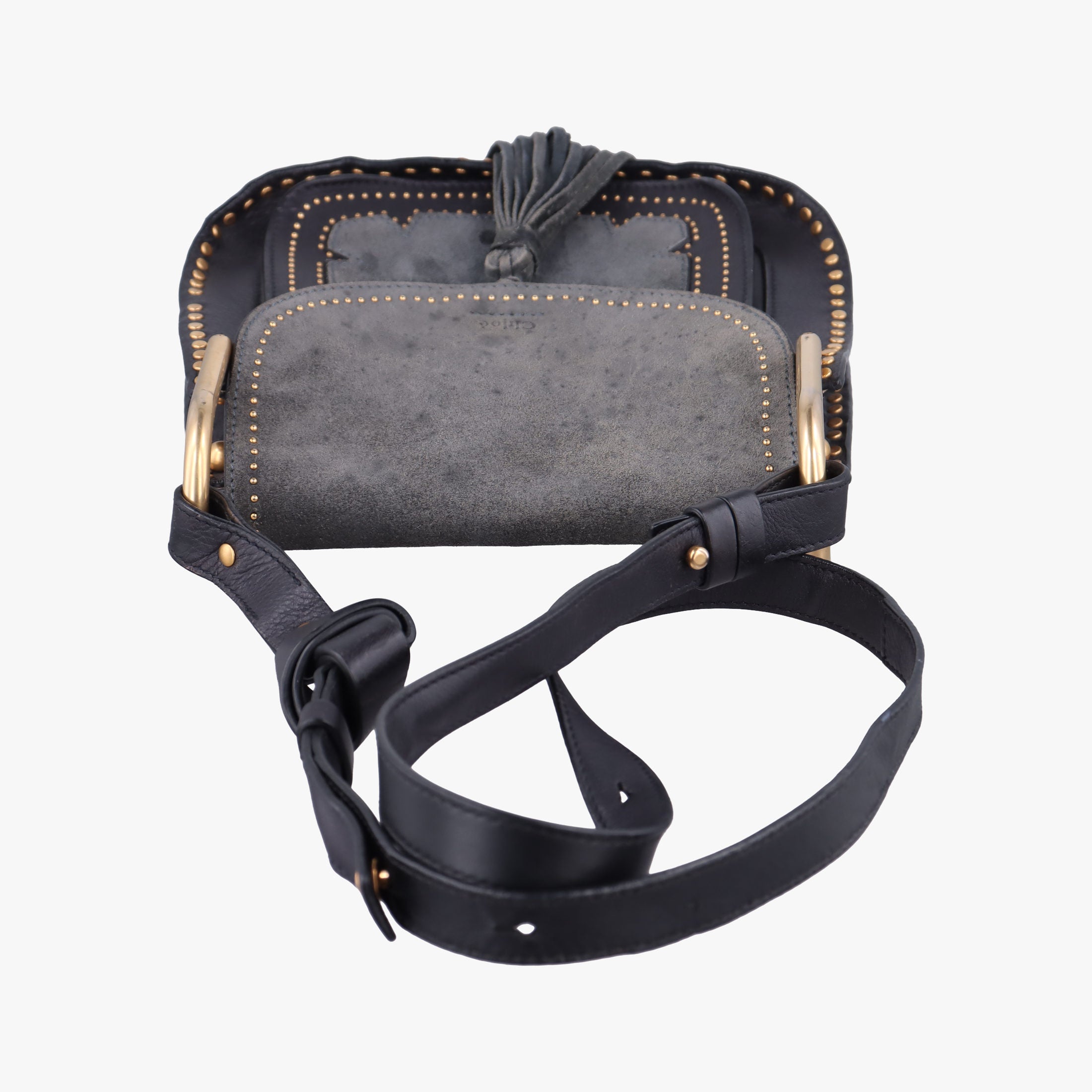 Hudson Gray × Black Suede × Leather 04 16 70 65ハドソン グレー × ブラック スエード×レザー 04 16 70 65