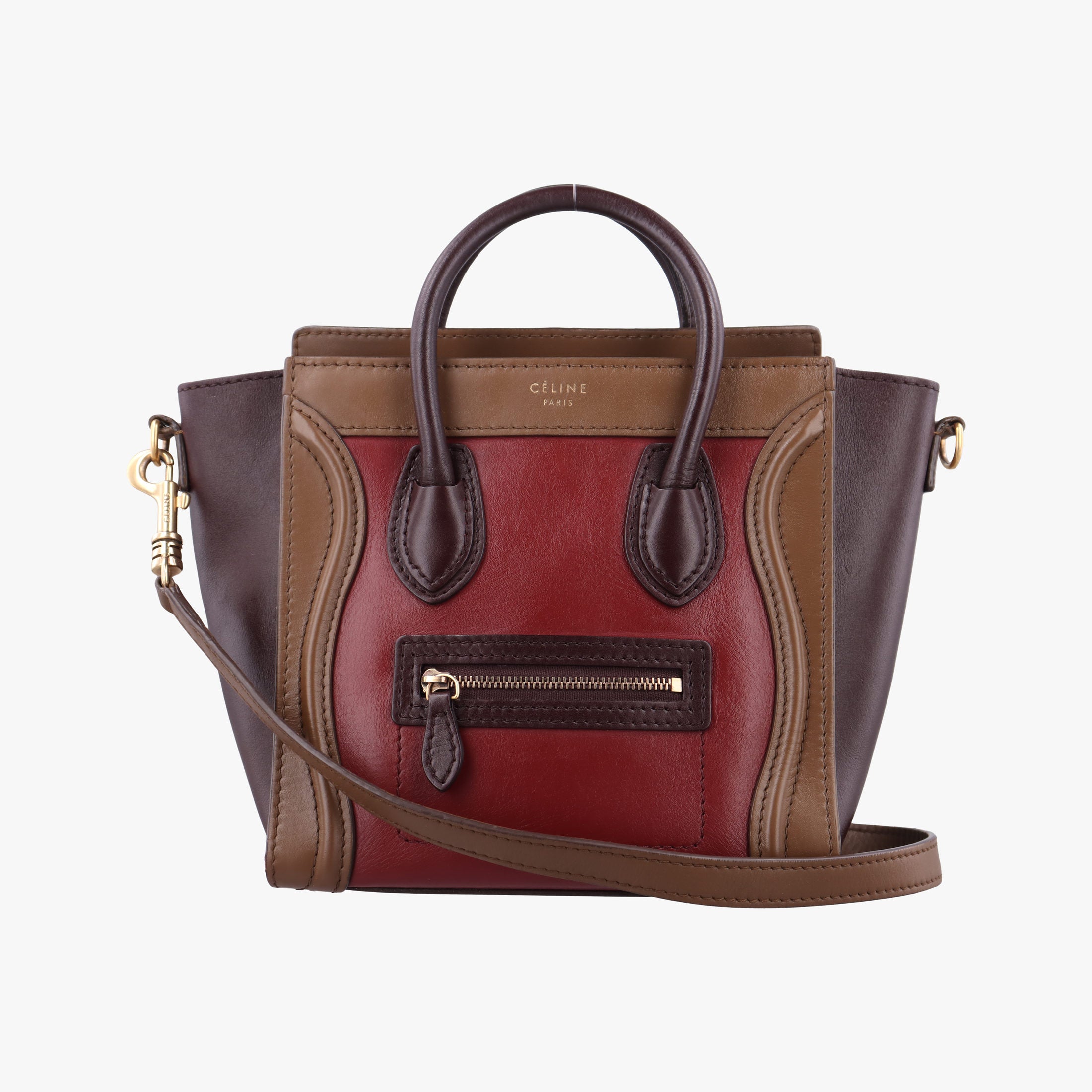 luggage nano shopper Black× burgundy ×Brown Leather V-ZP-0172ラゲージナノショッパー ブラック×ワインレッド×ブラウン レザー V-ZP-0172