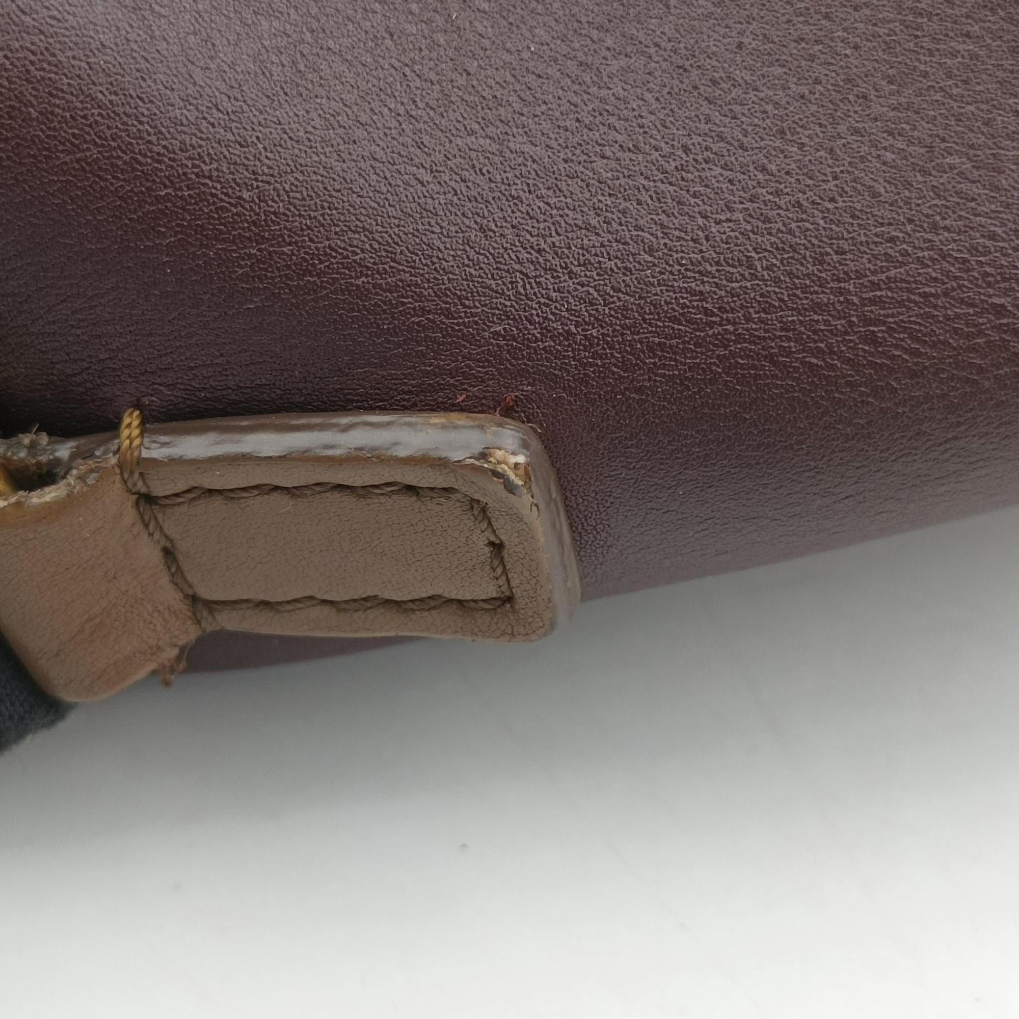 luggage nano shopper Black× burgundy ×Brown Leather V-ZP-0172ラゲージナノショッパー ブラック×ワインレッド×ブラウン レザー V-ZP-0172