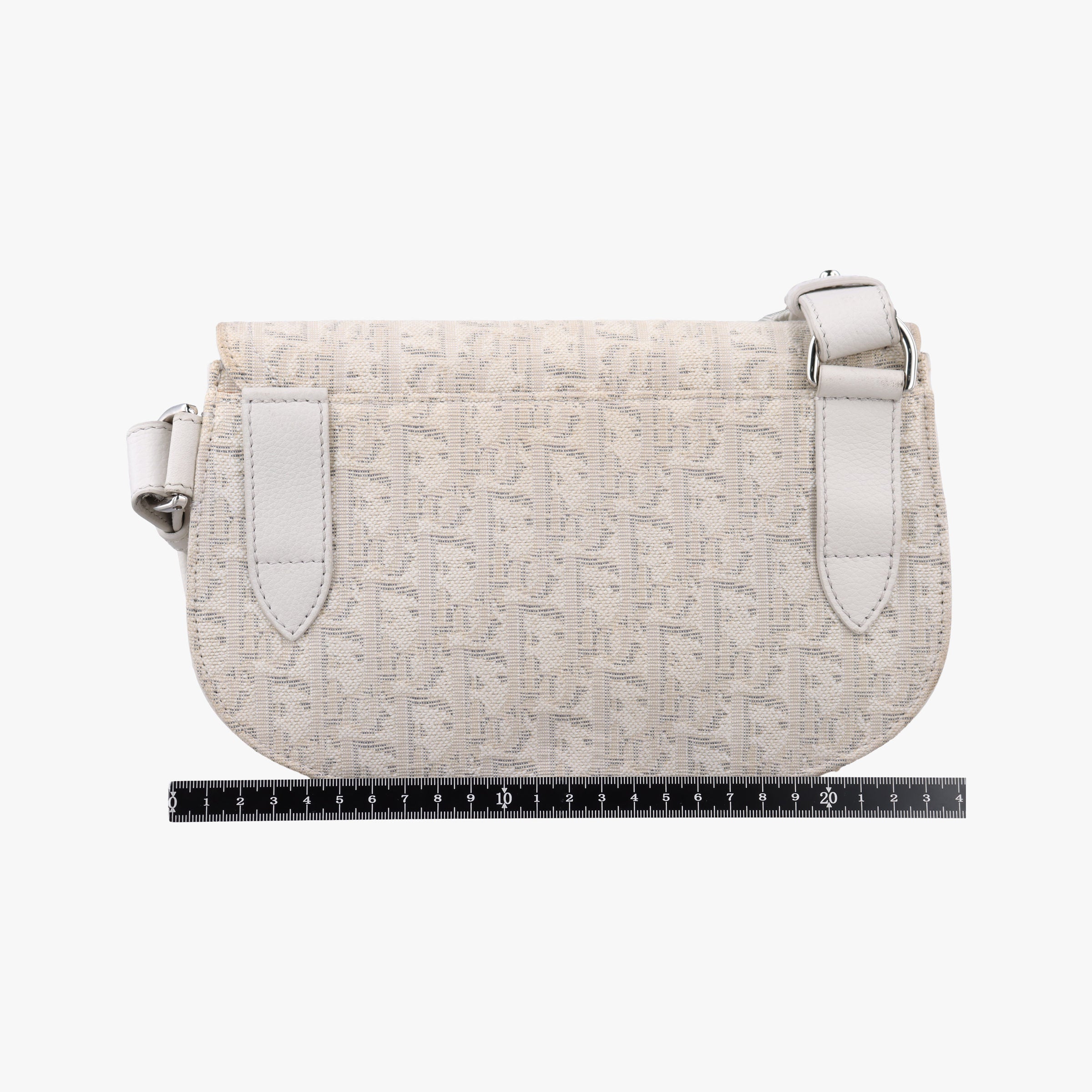 Saddle White Jacquard × Leather 16-BO-0242サドルバッグ ホワイト ジャガード×レザー 16-BO-0242