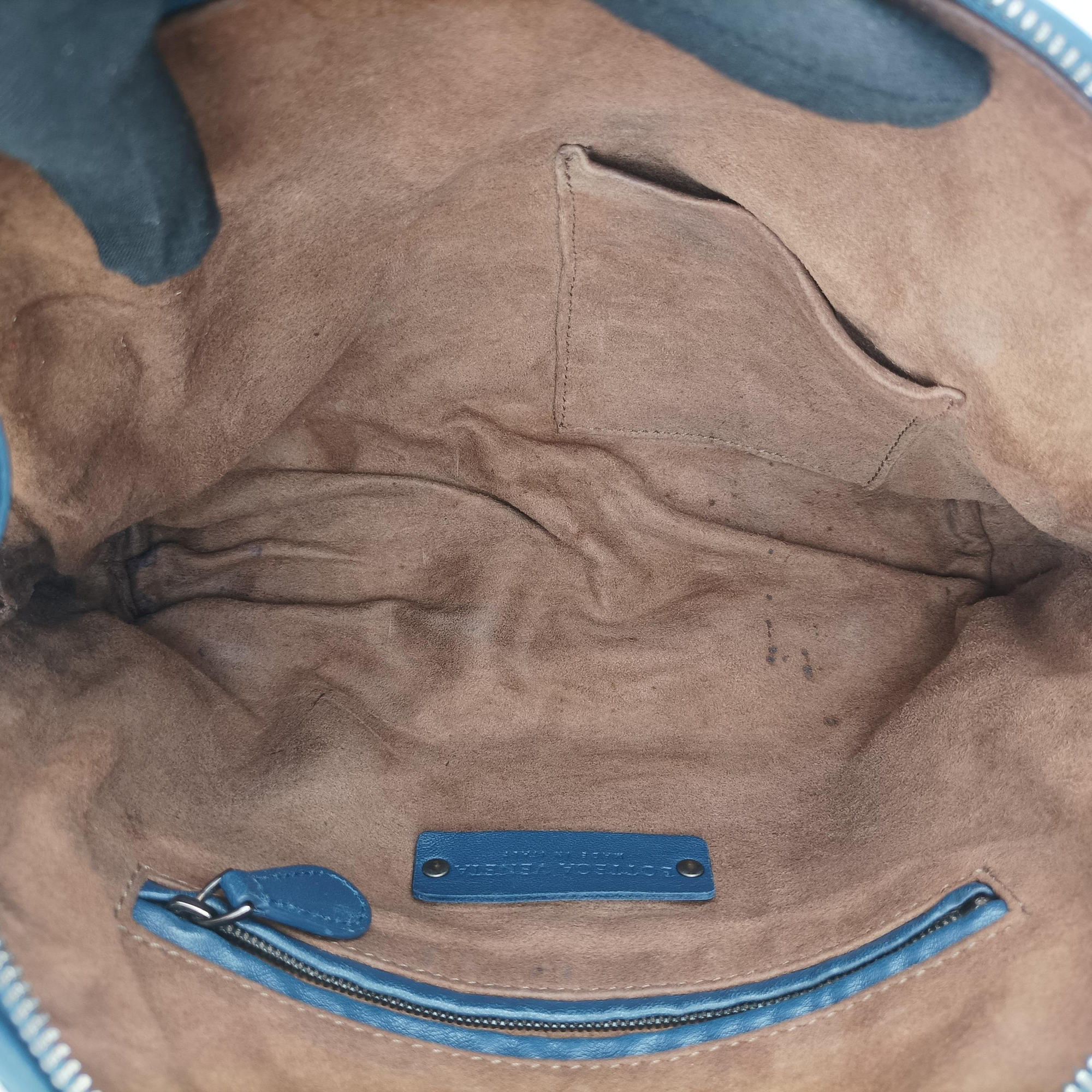 NODINI Intrecciato Blue lambskin B06148949Bノディーニ イントレチャート ブルー ラムスキン B06148949B